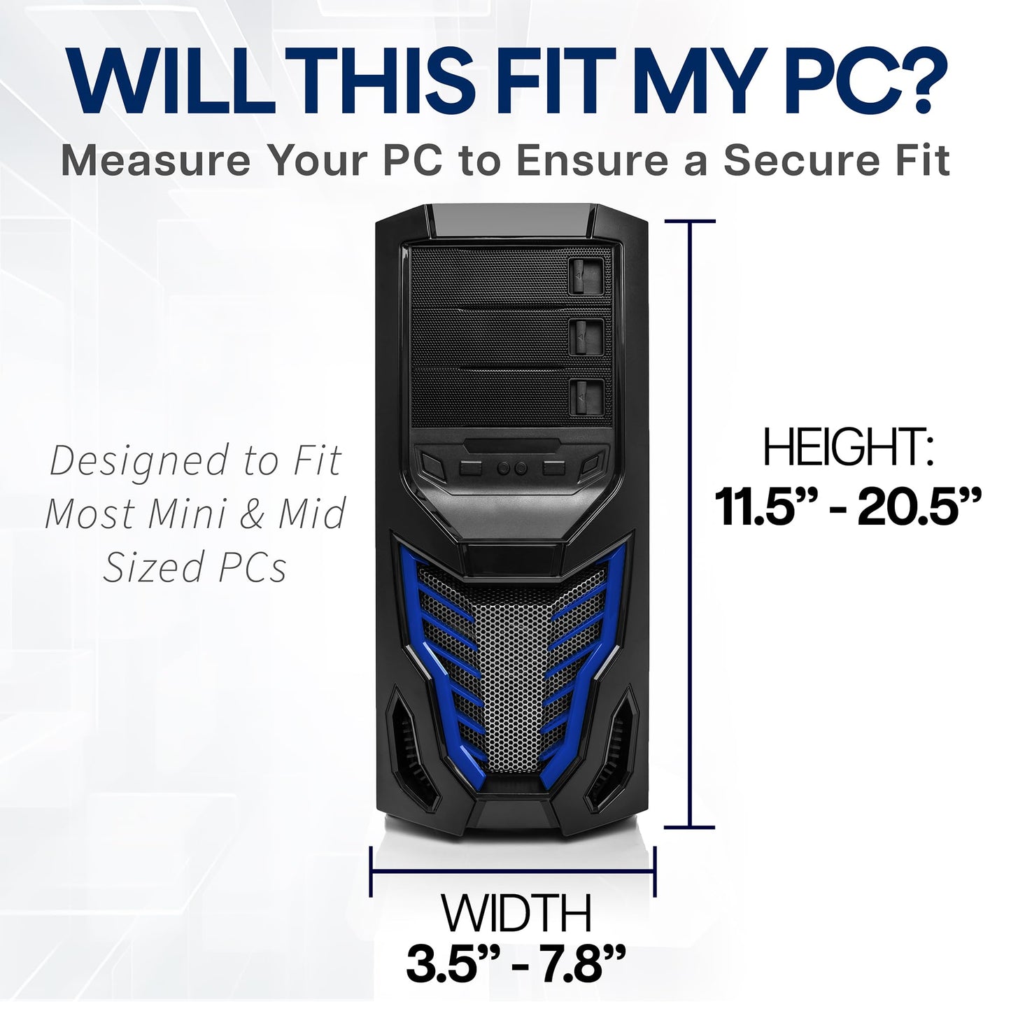 VIVO Adjustable Under Desk and Wall PC Mount | Computer Case Holder with 360-degree Swivel (MOUNT-PC01)