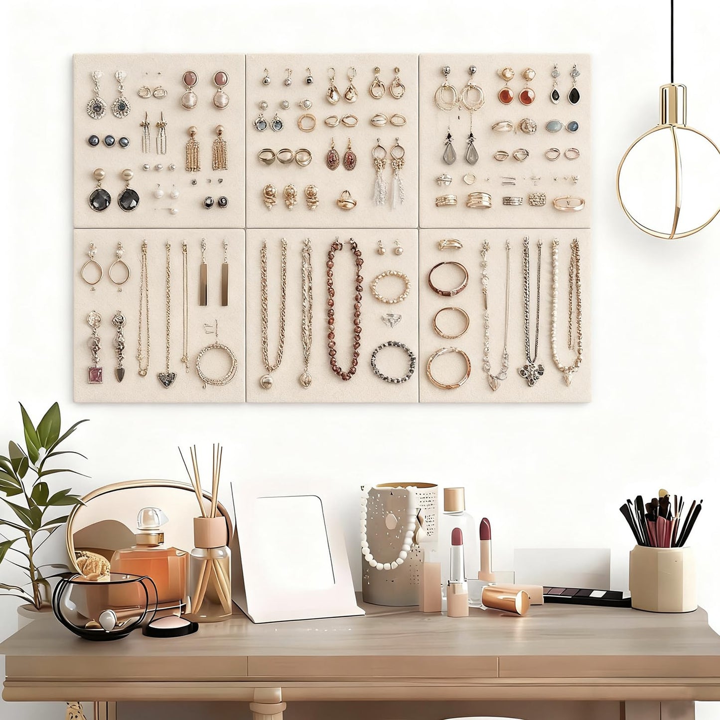 Large Felt Bulletin Board, 48" x 36" Cork Board Alternative 12 Pack Felt Wall Tiles Bulletin Board with 80 Safe Removable Adhesive Tabs, Wall Tiles Tack Push Pin Boards for Home Office Classroom