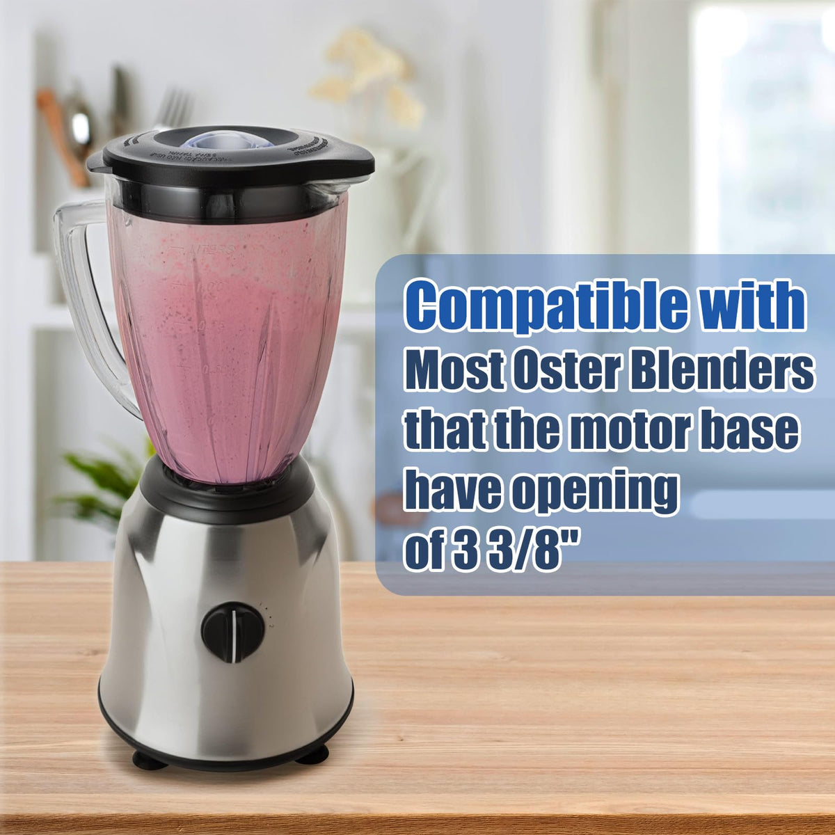 ChimimeDecor 6 Cup Blender Glass Jar Replacement Parts with Blade & Lid for Oster Osterizer NOT fit Pro Master or Versa Models