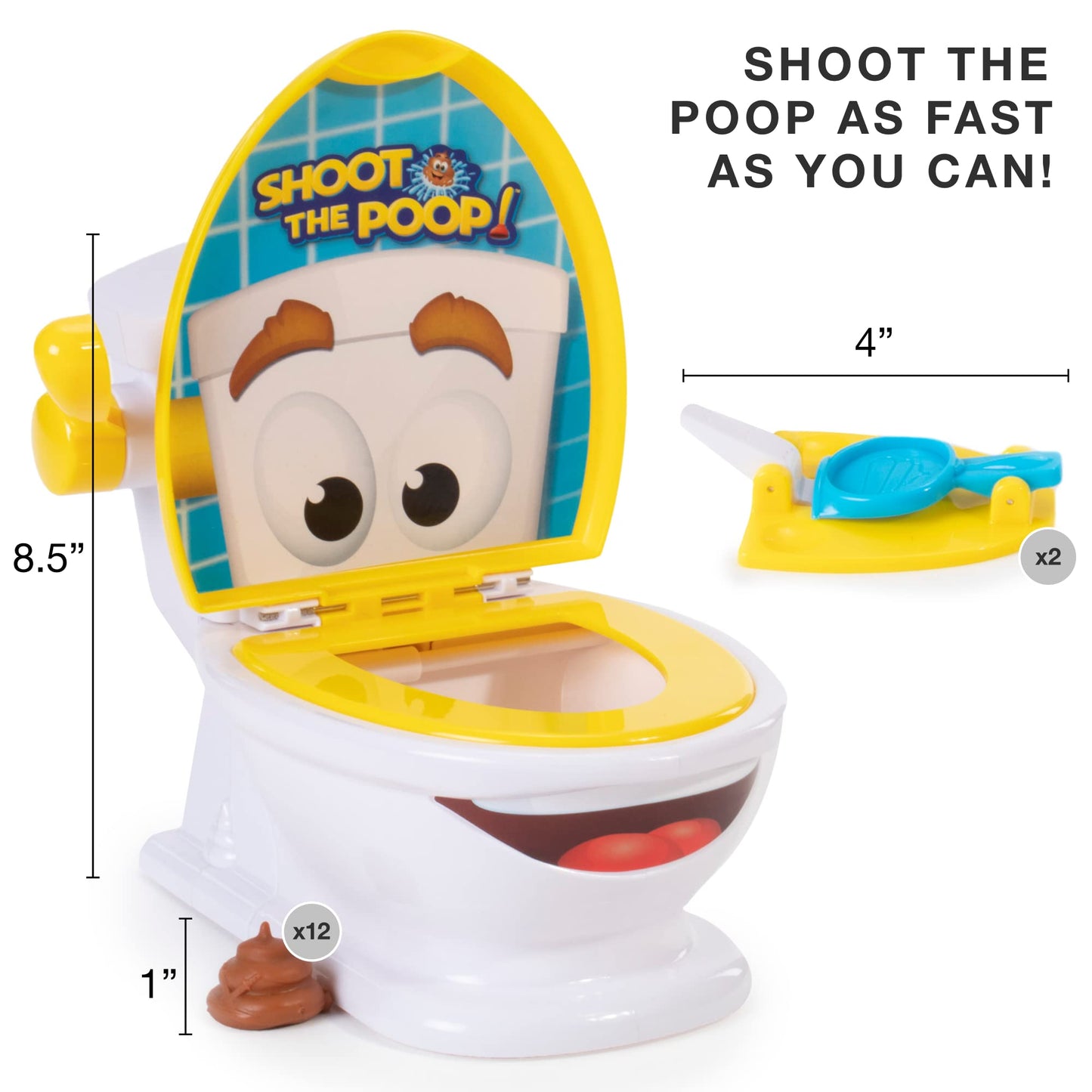 Brybelly Shoot The Poop – The Original Talking Toilet Game for Kids & Families – Funny Fast-Action Poop-Launching Game with Sounds & Silly Humor for Ages 4+