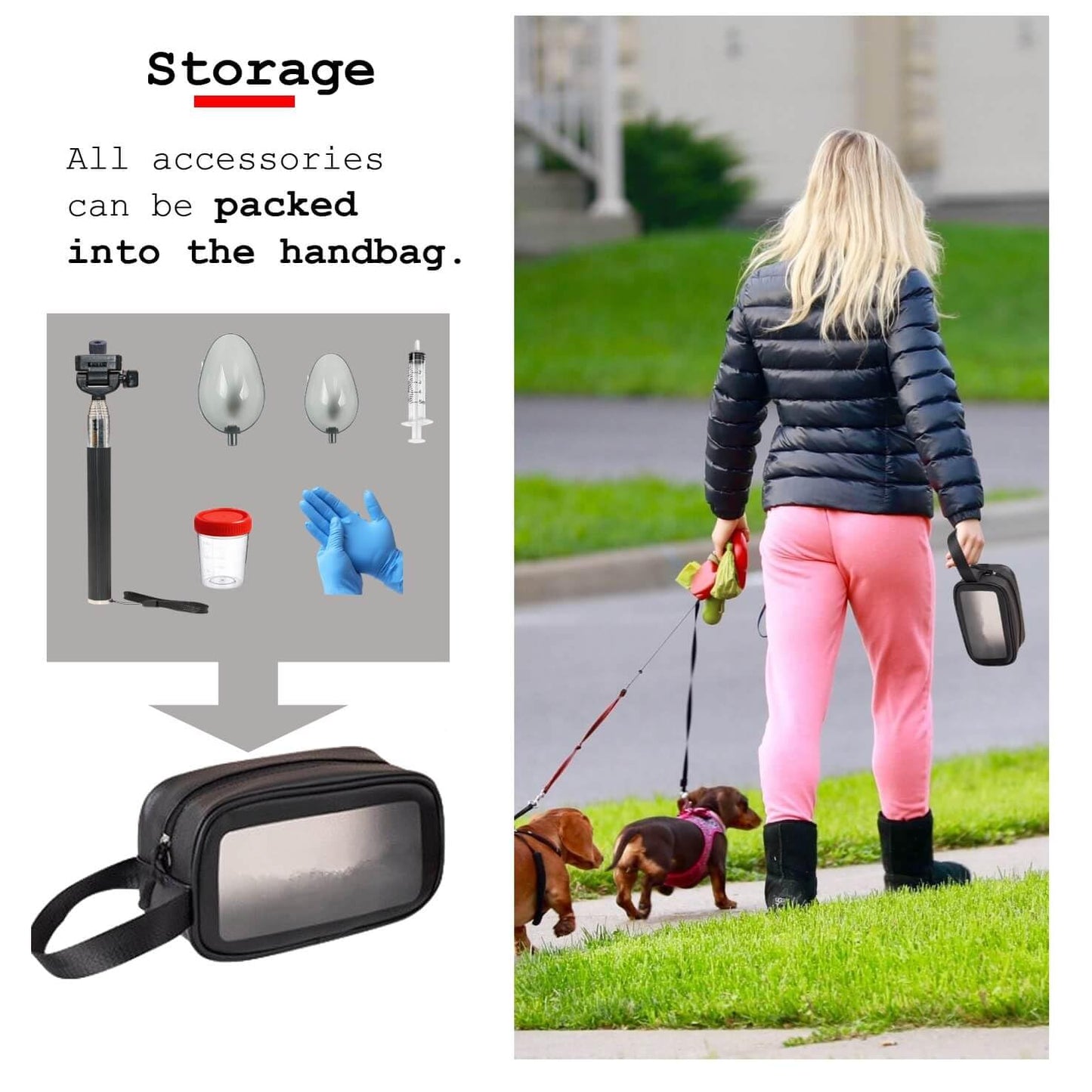 iNenya Dog Urine Sample Catcher,Adjustable Angle Long Handled Telescopic Dog Urine Collector,Super Easy to Use Dog Pee Catcher Urine Stick for Small Large Female Dogs