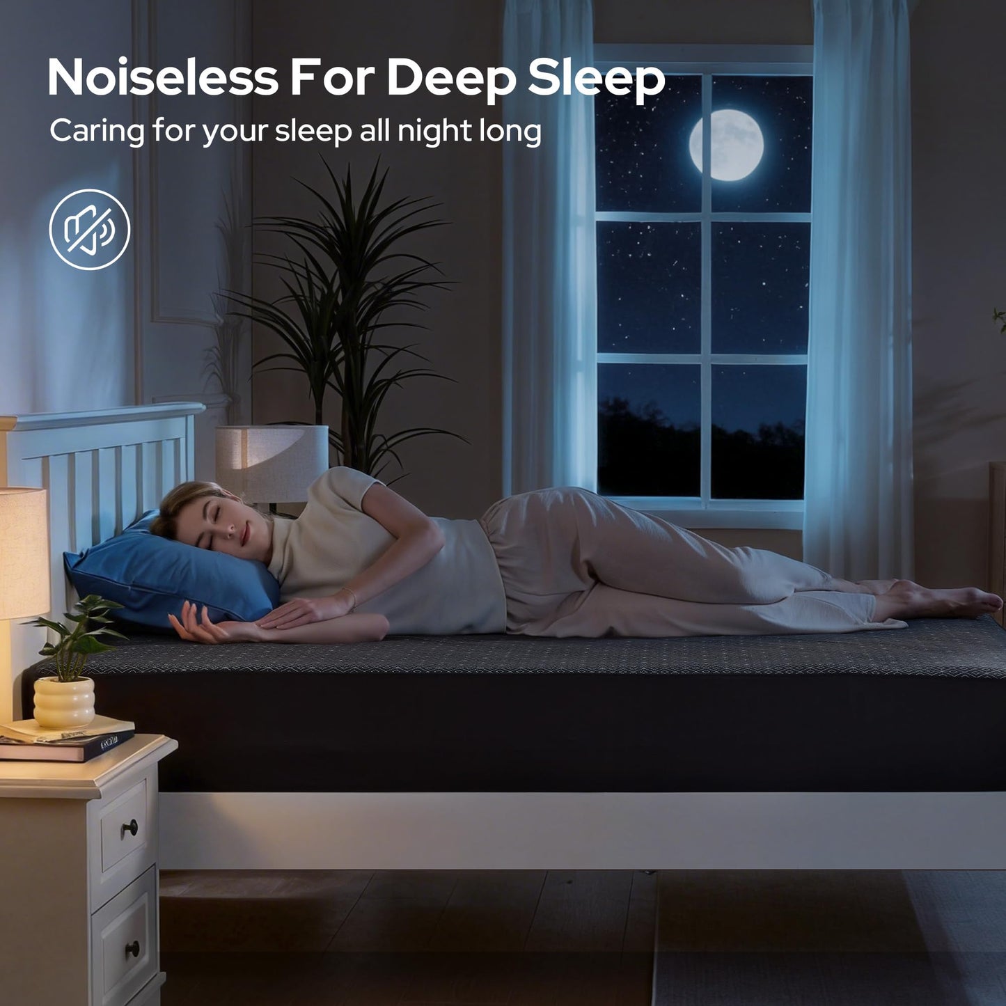 Queen Mattress Protector, Waterproof Noiseless Mattress Cover with Deep Pocket for 6-18 inches Mattress, Soft & Breathable Mattress Pad Machine Washable (Dark Gray)