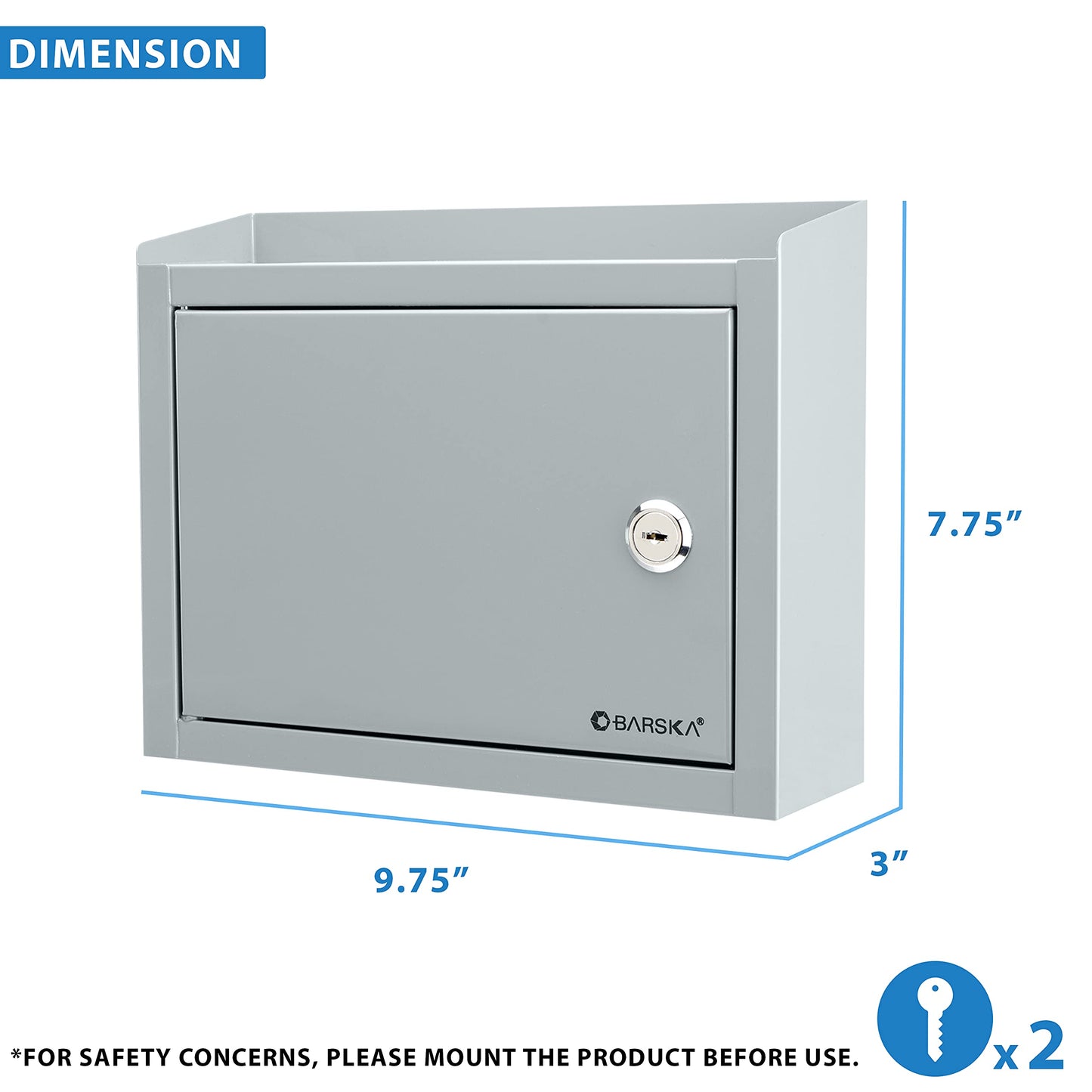 Barska Multi-Purpose Drop Box, Grey