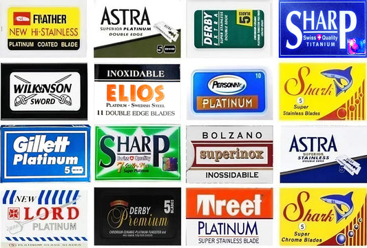 100 Excellent Quality Double Edge Razor Blades Sampler (16 different brands)