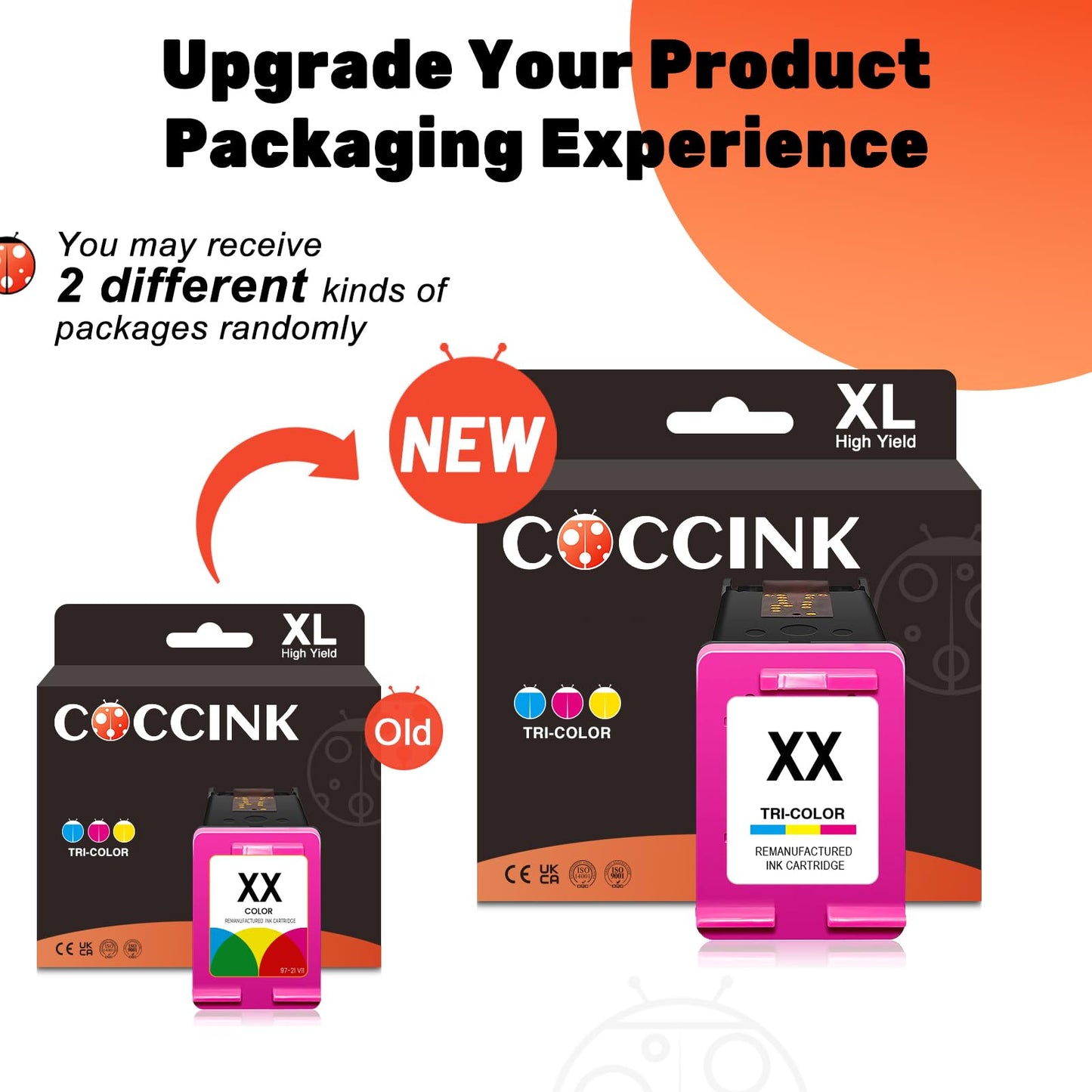 COCCINK 241XL Colour Ink Cartridge for Canon PIXMA MG3620 MG3600 MG3520 MG3522 MG2220 MG2120 TS5120 MX472 MX452 MX470 MX459 MX432 for Canon 241 XL CL 241 Color Ink Cartridge (Tri-Color)