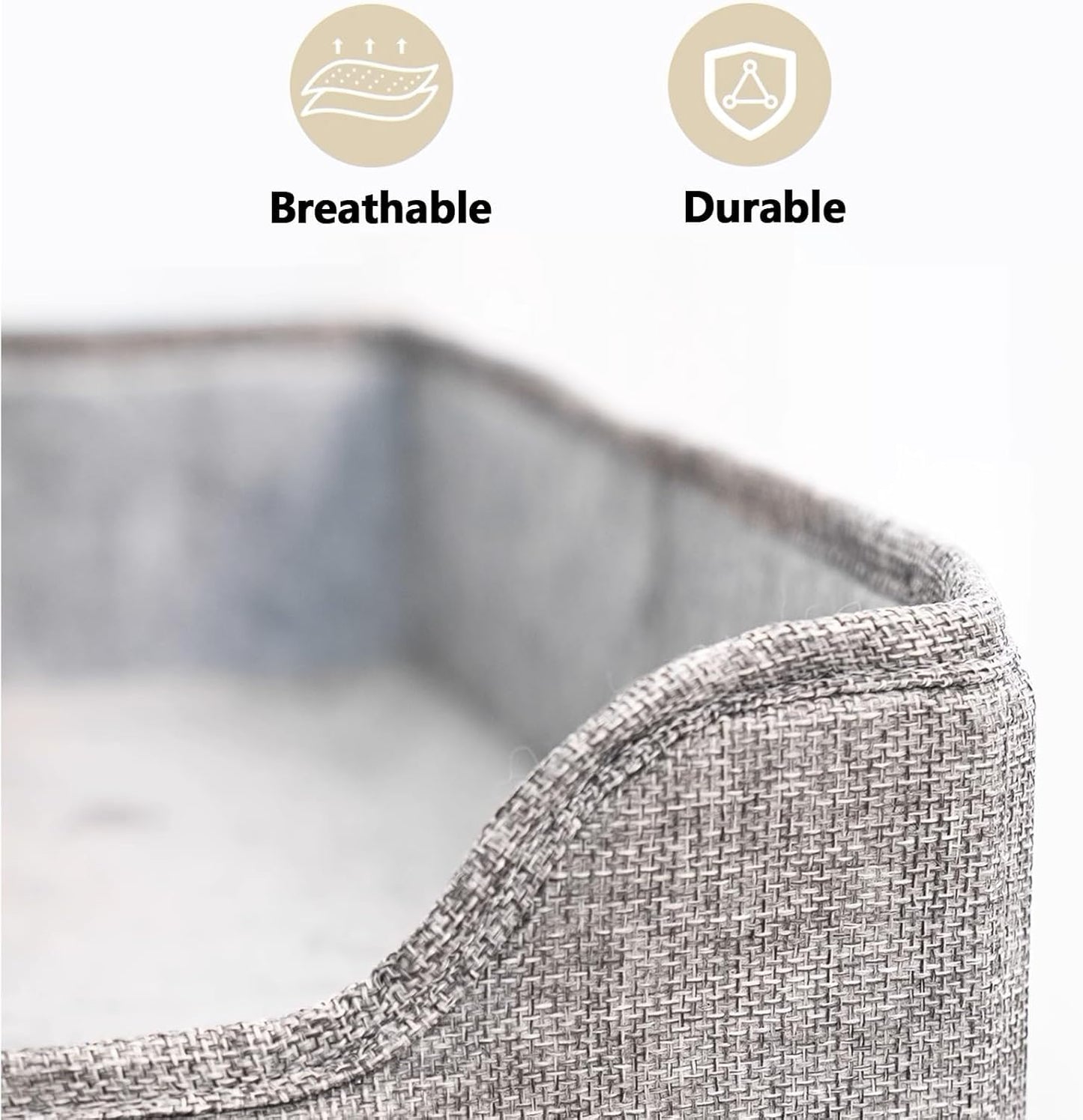 Large Cat House Indoor, Lavish Cat Cave Bed for Big Cats, Collapsible Hideaway with Scratching Area, Enclosed Cat Bed for Indoor Cats (Extended Dark Gray, Large Size)