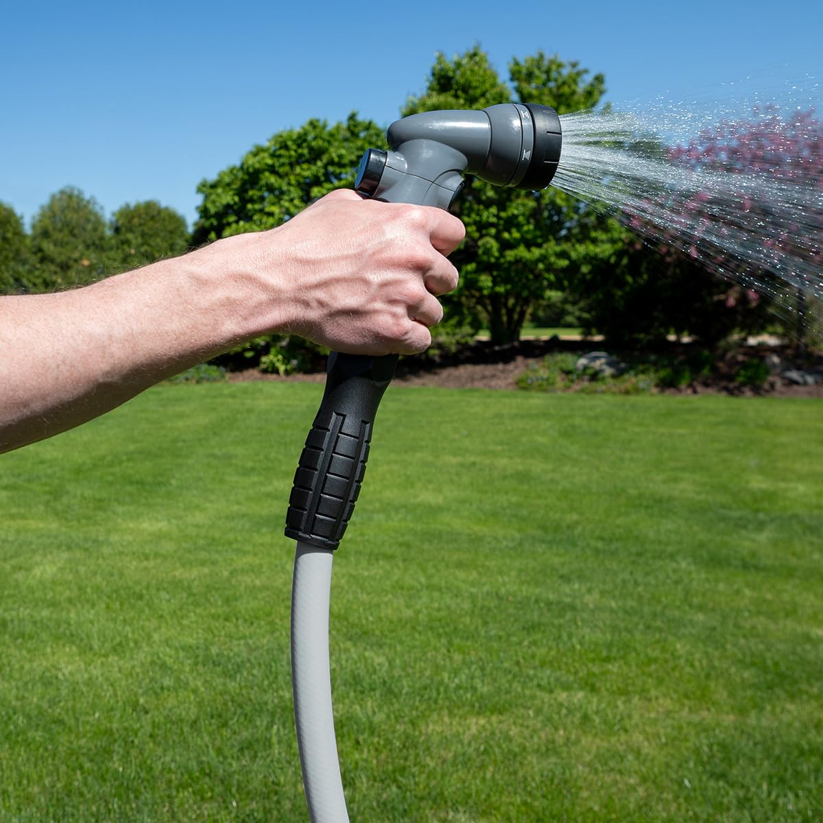 Flexzilla Colors™ SwivelGrip® Garden Hose, 5/8" x 25', 3/4" - 11 1/2 GHT Fittings, Slate Grey