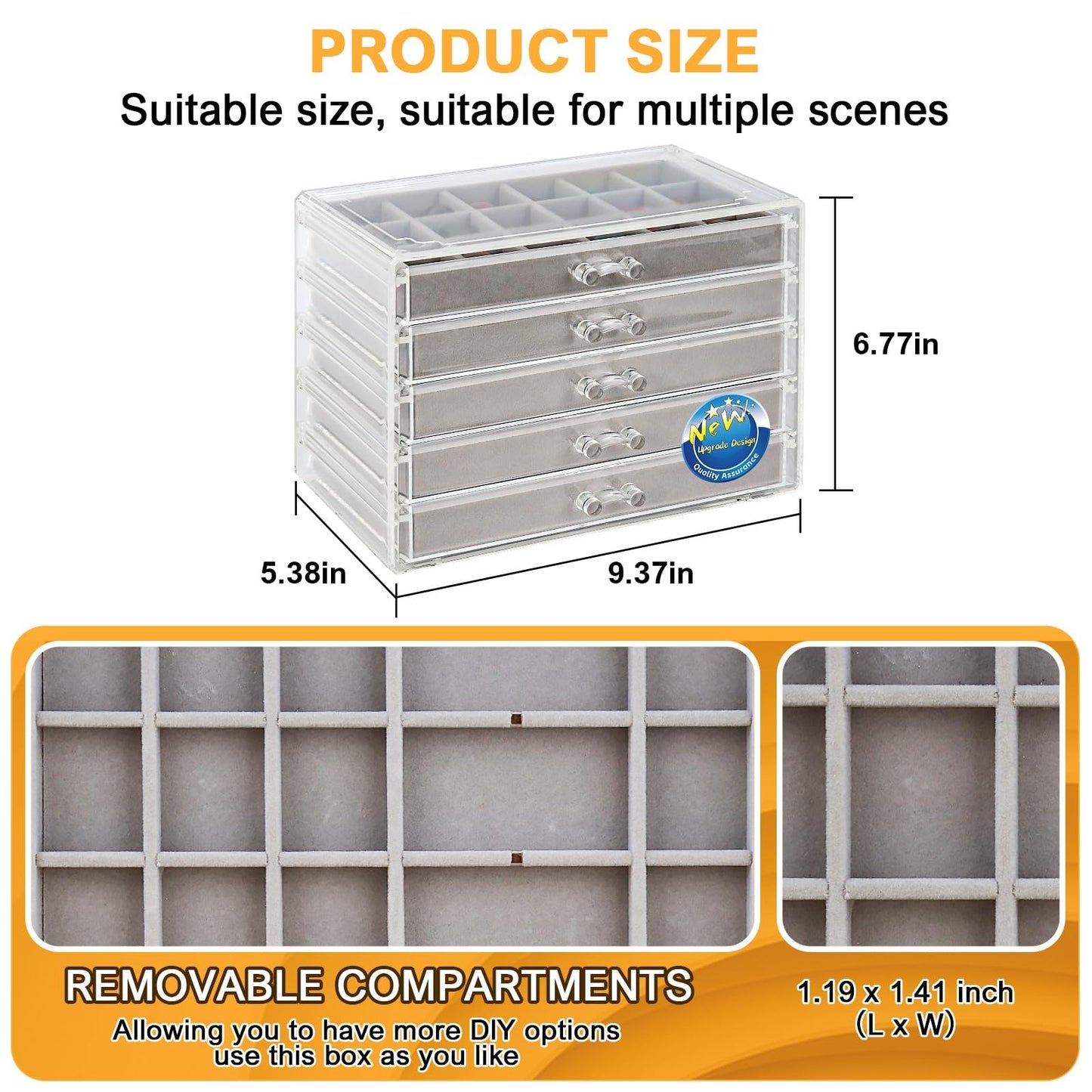Rock Collection Display Case - Display Shelf for Collectibles - Rock Collections Box for Kids - Rock Collection Storage - Rock Collections Box for Kids 5 Layers (5)
