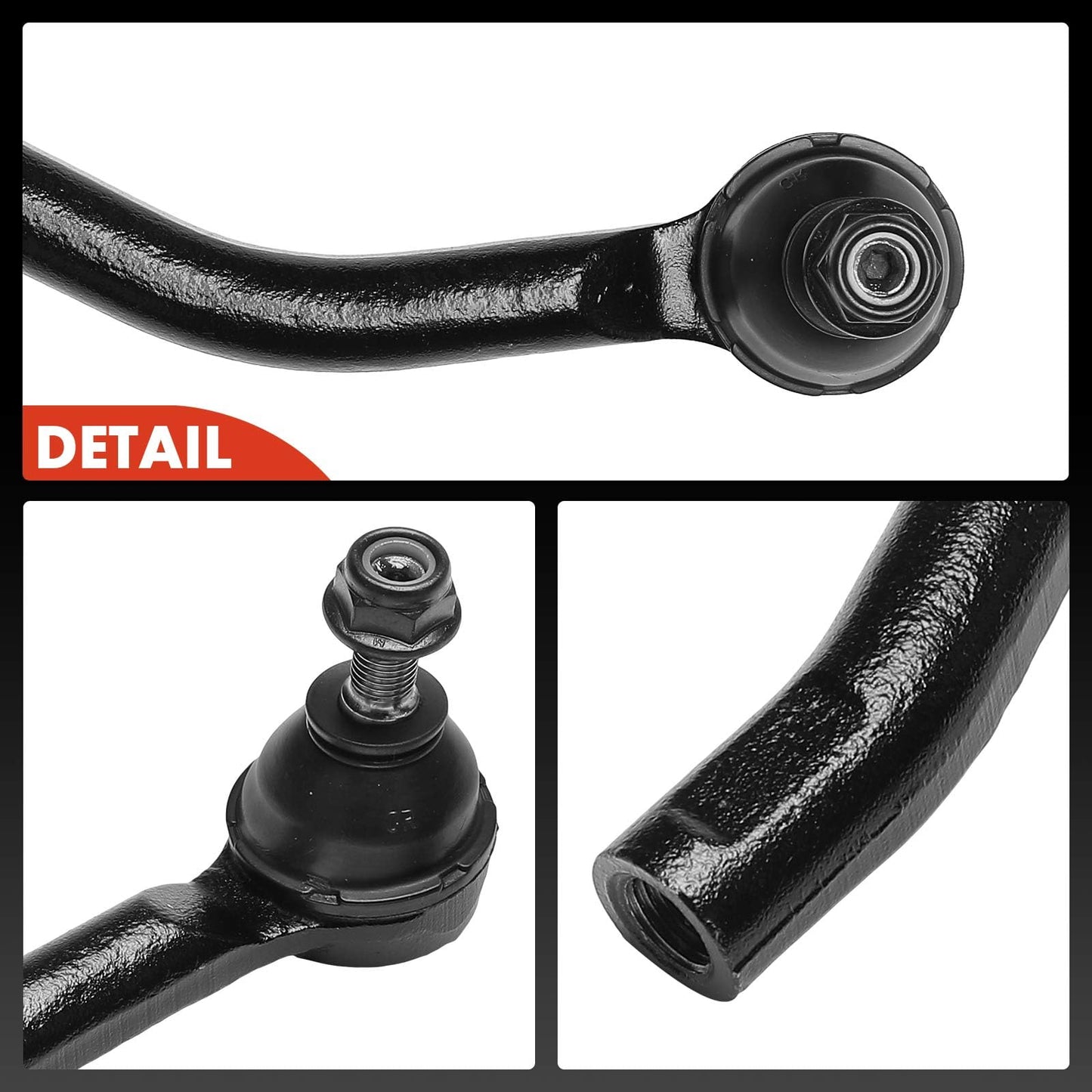 A-Premium 2 x Front Outer Tie Rod Ends, Compatible with Nissan Versa 2012-2022, Versa Note 2014-2019, Micra 2015-2019