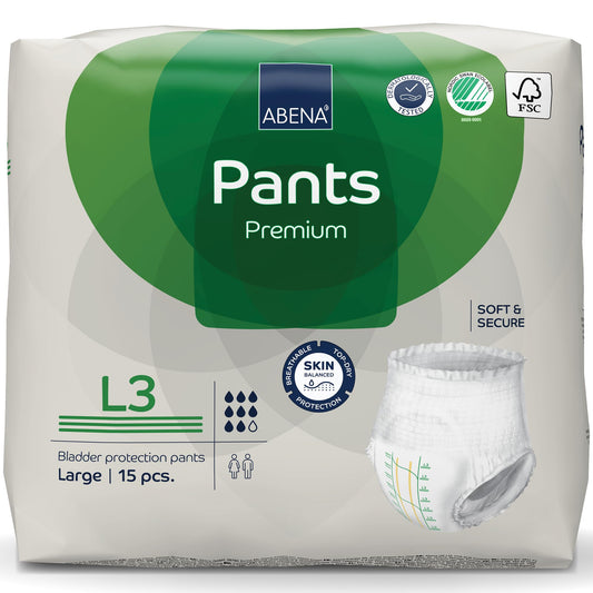 Abena Pants, Premium Protective Underwear, Level 3, (Medium To Extra Large), Large, 15 Count