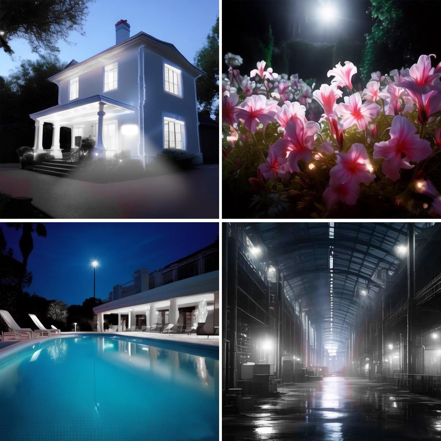 400W LED Flood Light,Super Bright 40000LM FloodLight Outdoor,IP66 Waterproof 6500K Daylight White Outdoor Lights,for Yard,Garden,Playground,Lawn,Garages,Stadium(No Plug)