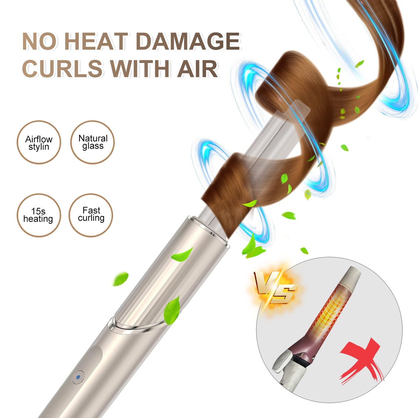 1 Pair Auto-Wrap Curlers Compatible with Shark FlexStyle (HD400 Series) Curling Iron Accessory, Self-Curling Attachment,Effortless Curls, Waves & Volume Hair Tools,Hair Styler & Drying Tool.