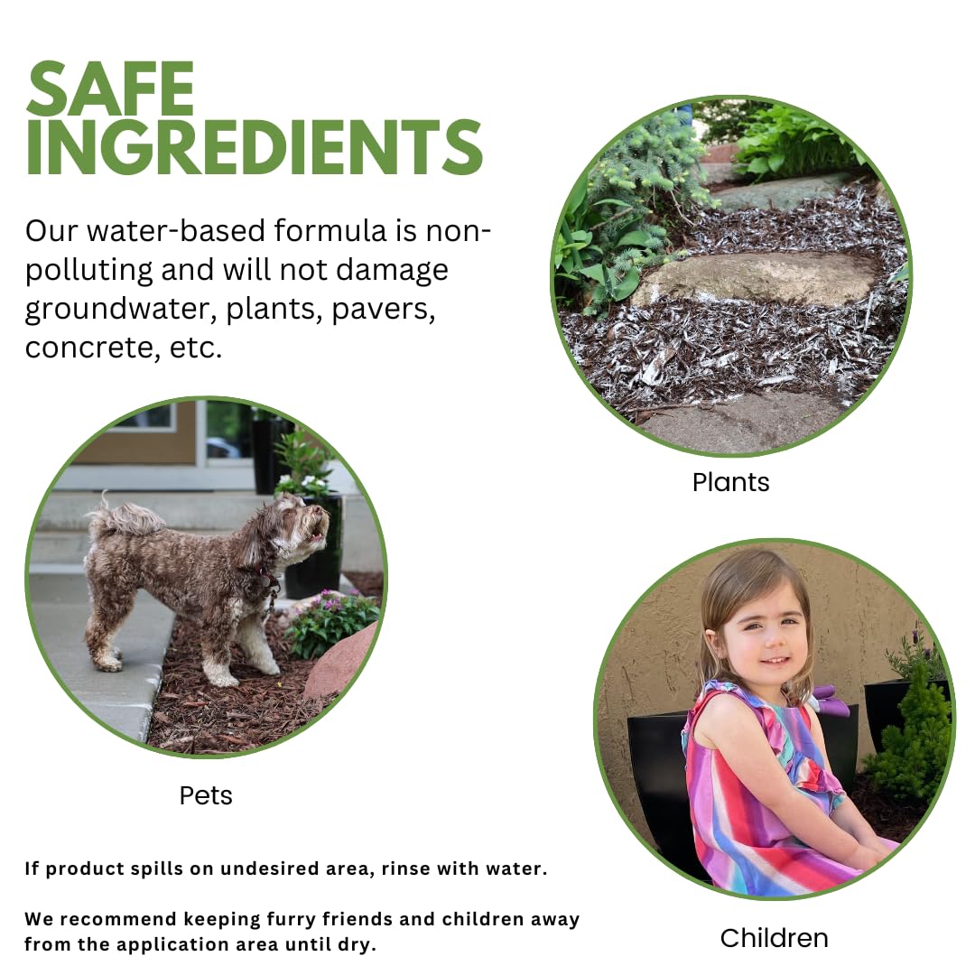 Landscape Loc Mulch & Rock Bond - Binder for Mulch, Rock, Bark, & Pea Gravel, Safe for Plants & Pets, Ready to Use, Adhesive Spray, Strong Stabilizing Glue, Fast Drying (3,78 L)