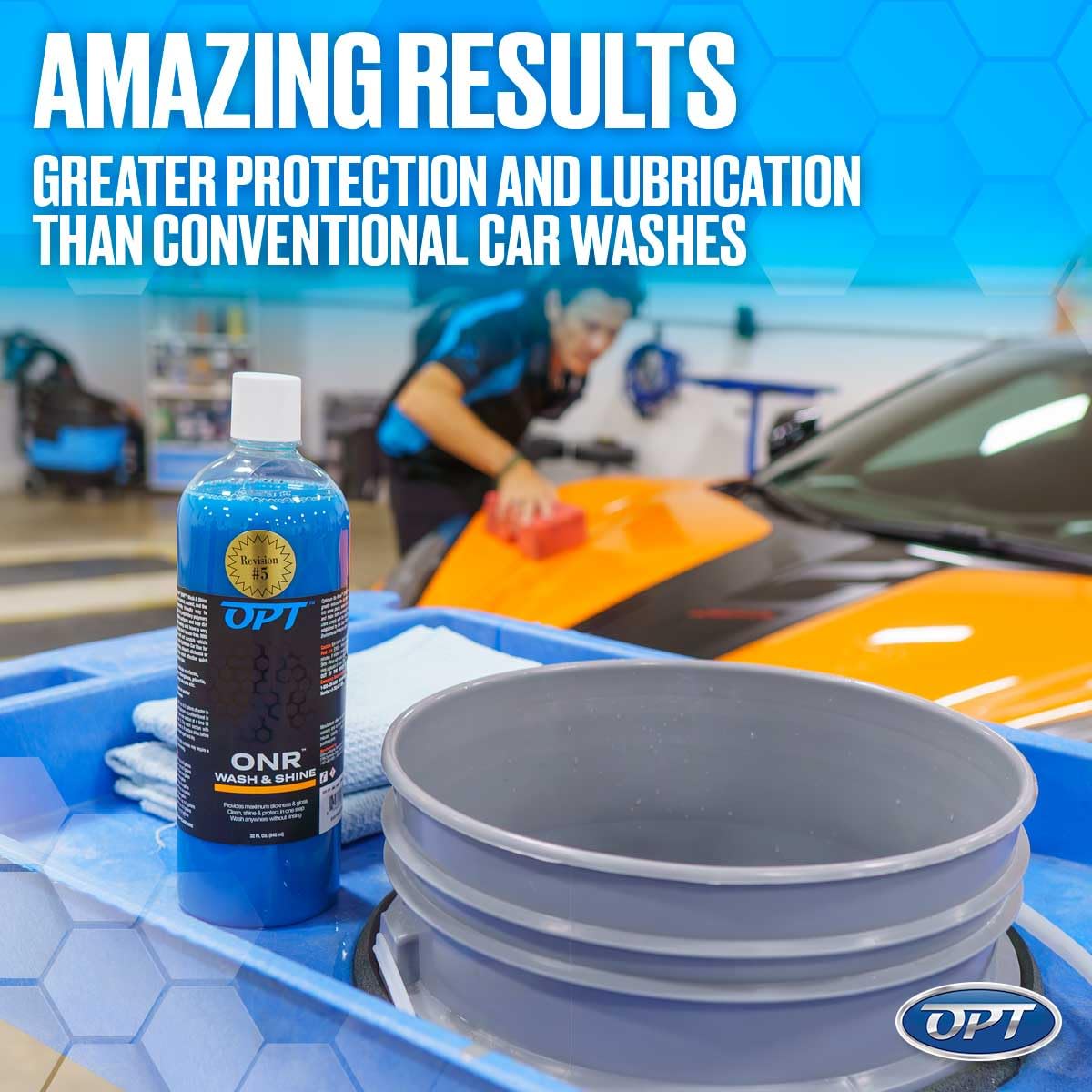 Optimum No Rinse Wash and Shine - ONR Car Wash, 8 Oz., Safe on Paint, Coatings, Wraps, and Interior, Rinseless Wash provides an Eco Friendly Car Wash Option