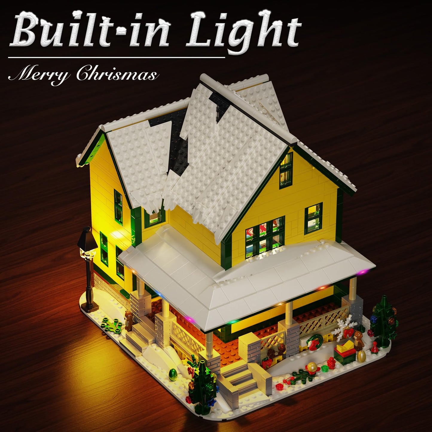 Christmas House Building Set with Light,Story Movie Scene Dollhouse Blocks Toy Model,Compatible with Lego,Christmas or Birthday Present for Adults Kids,Boys Girls(1367 PCS)