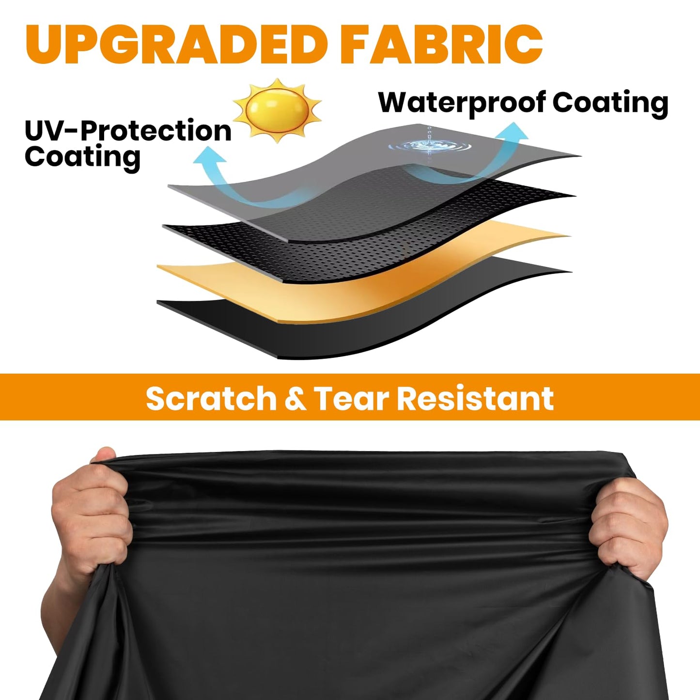Favoto ATV Cover Waterproof Outdoor - Heavy Duty 4 Wheeler Cover Quad Cover All Weather Dust Rain Sun Protection Windproof Vehicle Cover Compatible with Kawasaki Polaris Yamaha Honda 82.7"