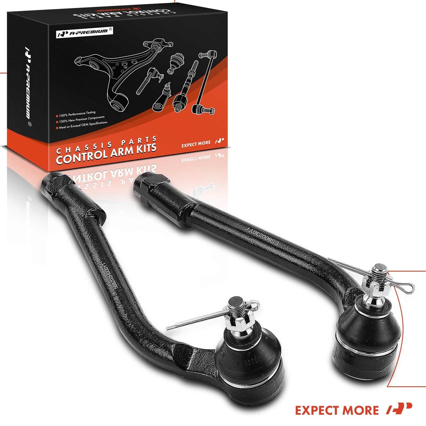 A-Premium 2 x Front Outer Tie Rod Ends, Compatible with Hyundai Elantra 2007-2012, Kia Forte 2010-2013, Forte5 2012-2013