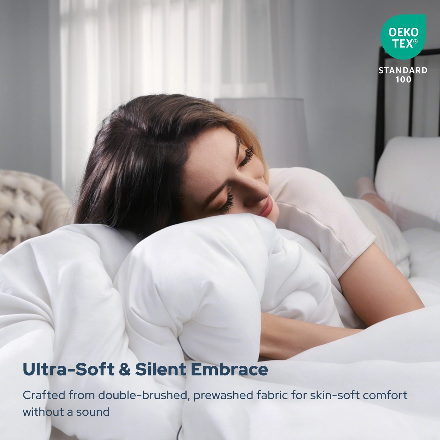BEDLORE Queen Comforter Duvet Insert - All Season Down Alternative Quilted Bedding, Ultra Soft Lightweight with 4 Corner Tabs, Machine Washable Queen Size Bed Comforter, White 88 x 88 Inches