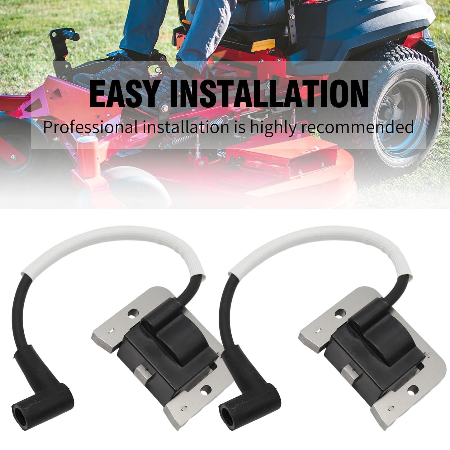 Anxingo 32-584-06-S Ignition Coil Module with Spark Plug Replacement for Kohler KT600 KT610 KT715 KT725 KT730 KT735 KT740 ZT710 ZT720 ZT730 Engines 3258406S