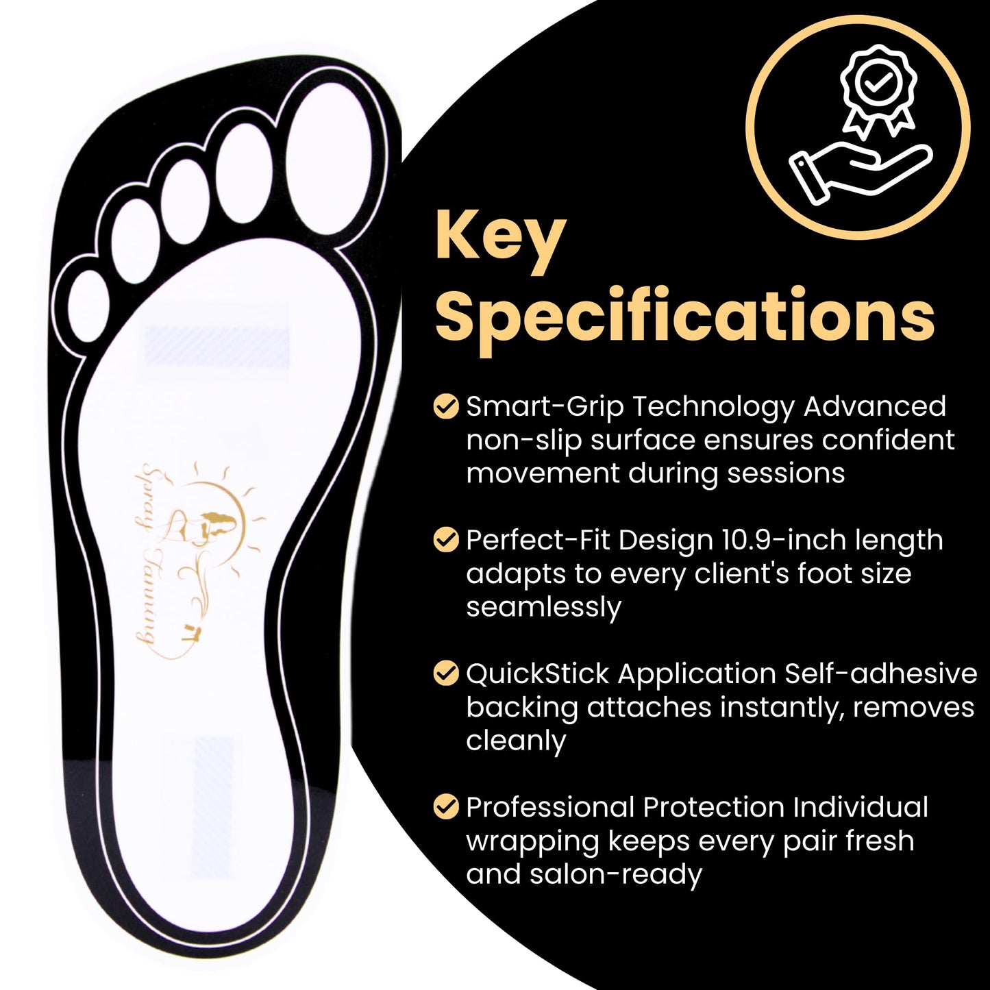 120 Pairs(240 Feets) Disposable Black Tanning Feet Pads Sunless Airbrush Spray Tent Protect Foot Shaped Spray Tan Sandals