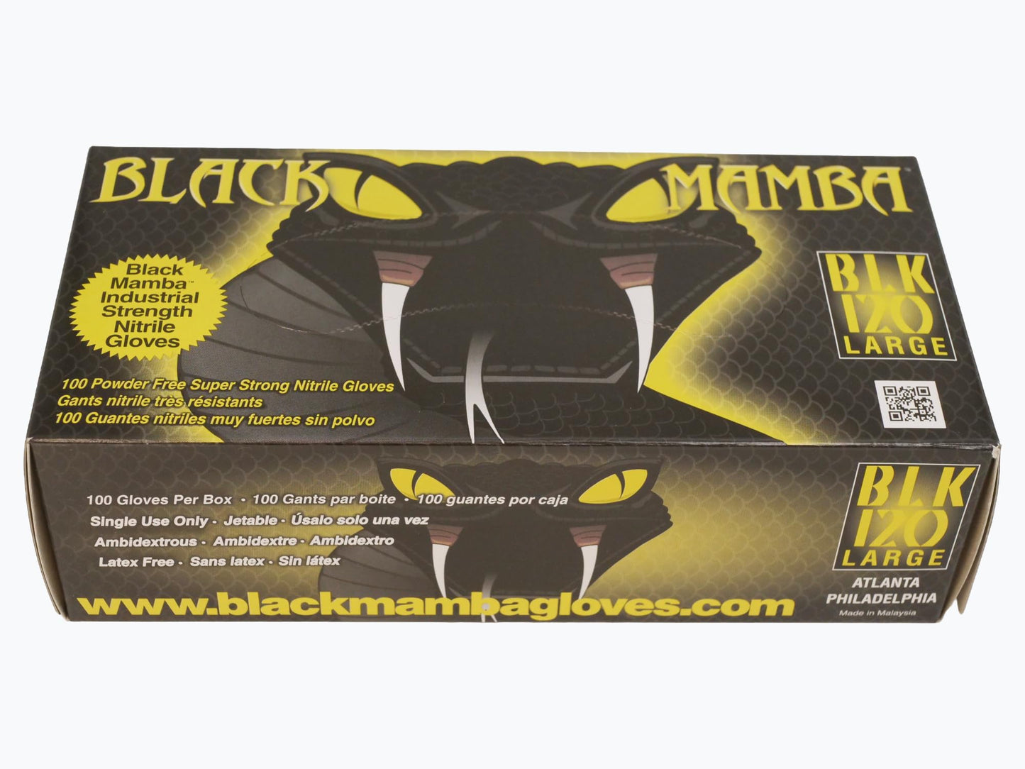 Black Mamba Super Strong Nitrile 100 Glove Box (Large)