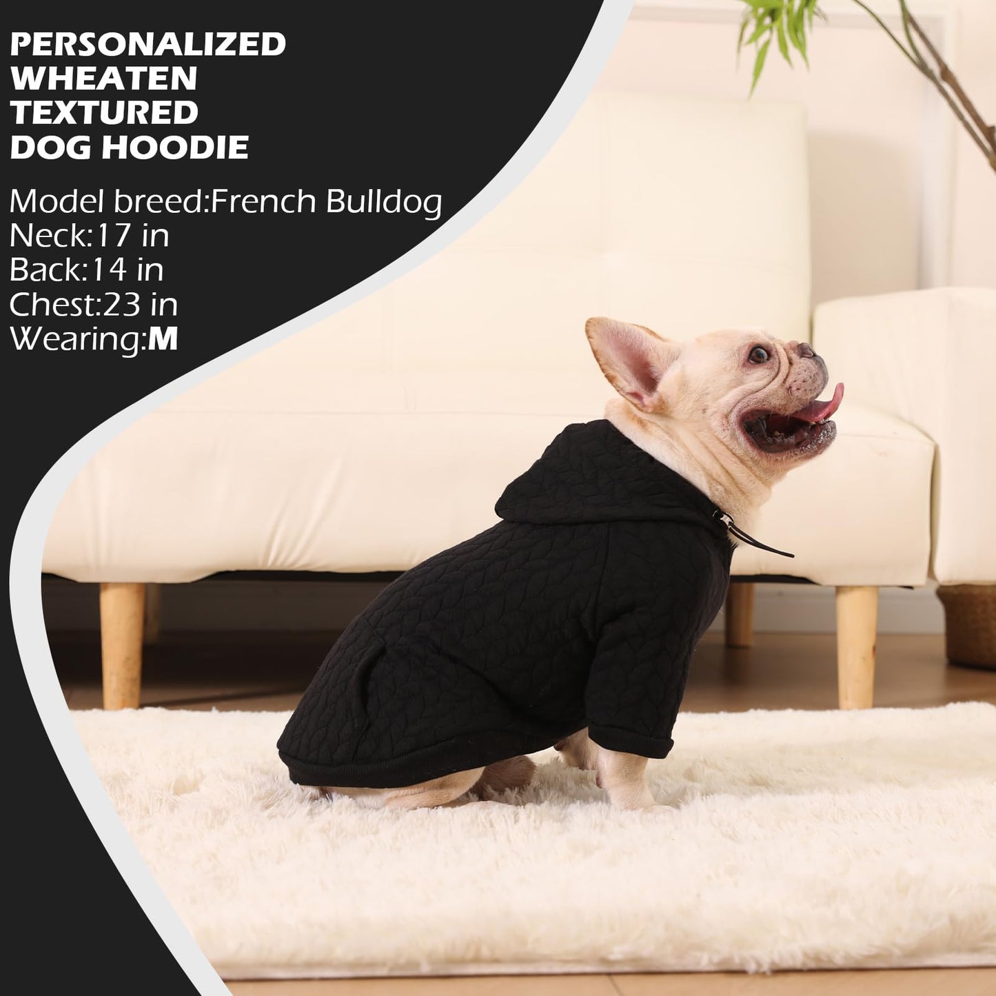EXPAWLORER Dog Hoodie,Warm Pet Clothes for Small Medium Large Dogs Gril Boy,Dog Sweatshirt Puppy Sweater with Pouch for Cold Weather Fall Winter,Cat Hooded Coat Apparel,Black XXL