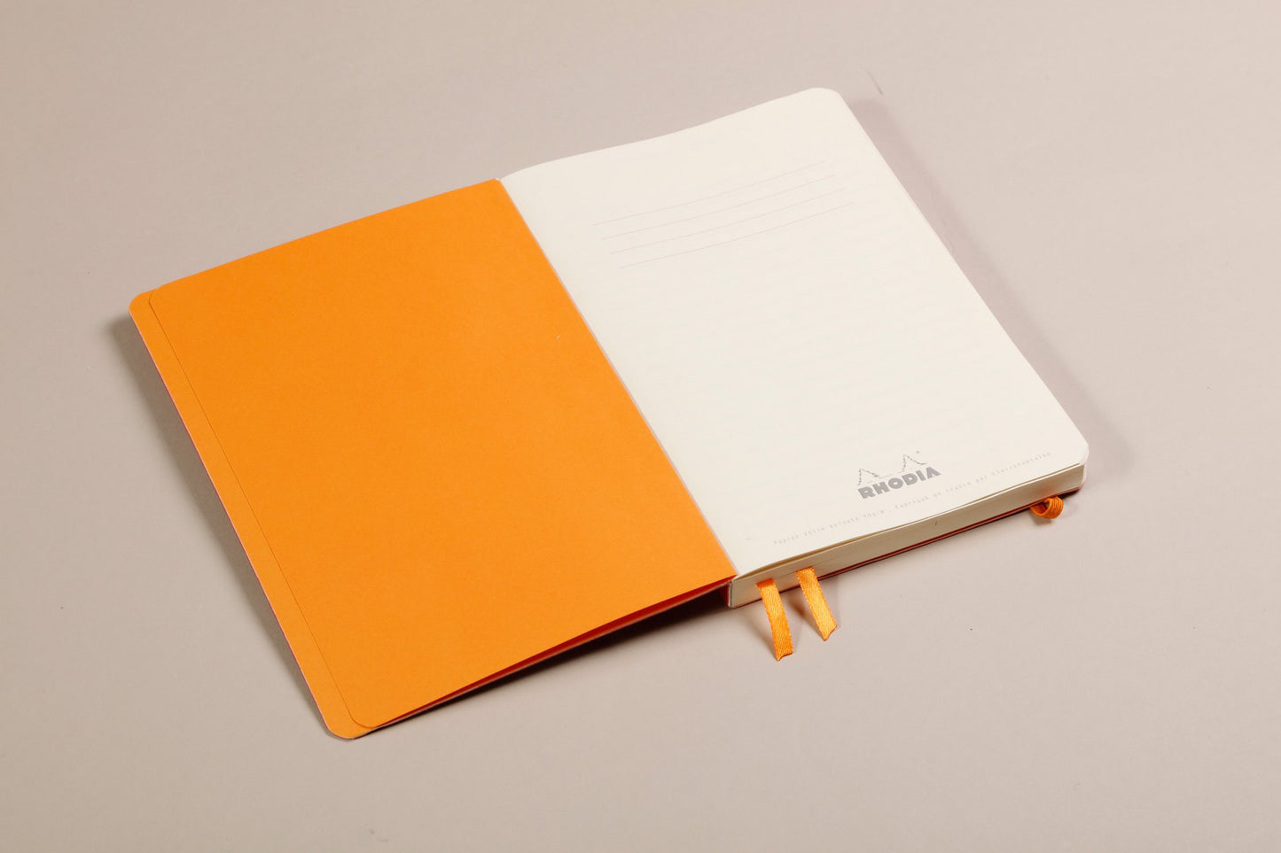 Rhodia - Rhodiarama Leatherette Softcover Goal book A5 (14.8x21 cm) - 240pgs DOT - Clairefontaine ivory paper 90 g 2 ribbons elastic closure - Sapphire Blue - 117748C