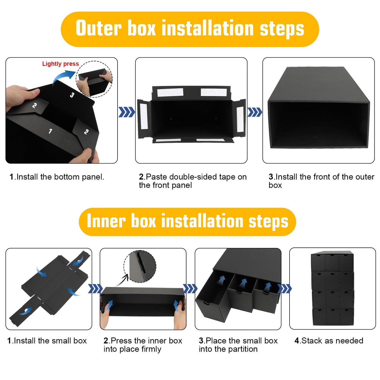 QLOUNI Trading Card Storage Box, Includes 12-600 CT Boxes & 48 Card Dividers, 12000+ Trading Card Organizer for Collectible Games, for TCG, YuGiOh, MTG, PTCG (9-600 CT Boxes)