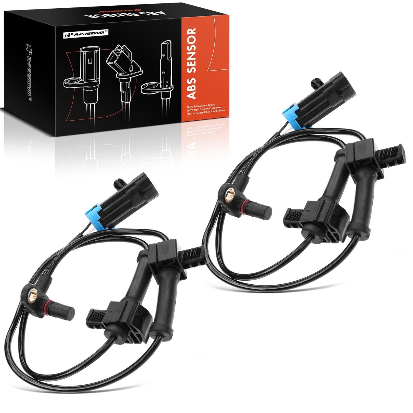 A-Premium 2PCS Rear ABS Wheel Speed Sensor Fits for Chevy Chevrolet Silverado 1500 & GMC Sierra 1500 2007 2008 2009 2010 2011 2012 2013 - Rear Driver and Passenger Side