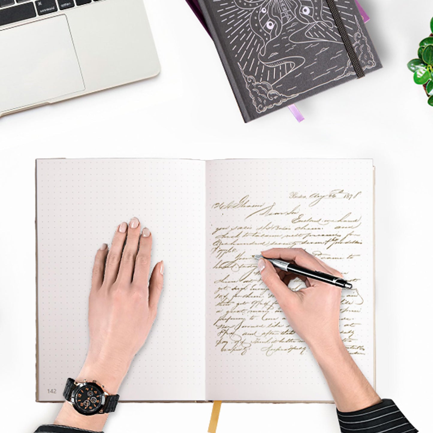 TIEFOSSI Dotted Journal Notebook, Butterfly Journal for Women Men,140GMS Thick Paper with 256 Numbered Pages, A5 Hardcover Journal, Bullet dotted Journal notebook, for School Office Writing