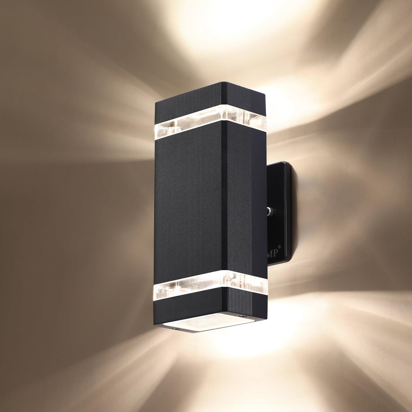 LMP LED Square Up and Down Lights Outdoor Wall Light,Body in Aluminum Waterproof Outdoor Wall Lamps,3000K 5W with Certificate ETL 1 Pack
