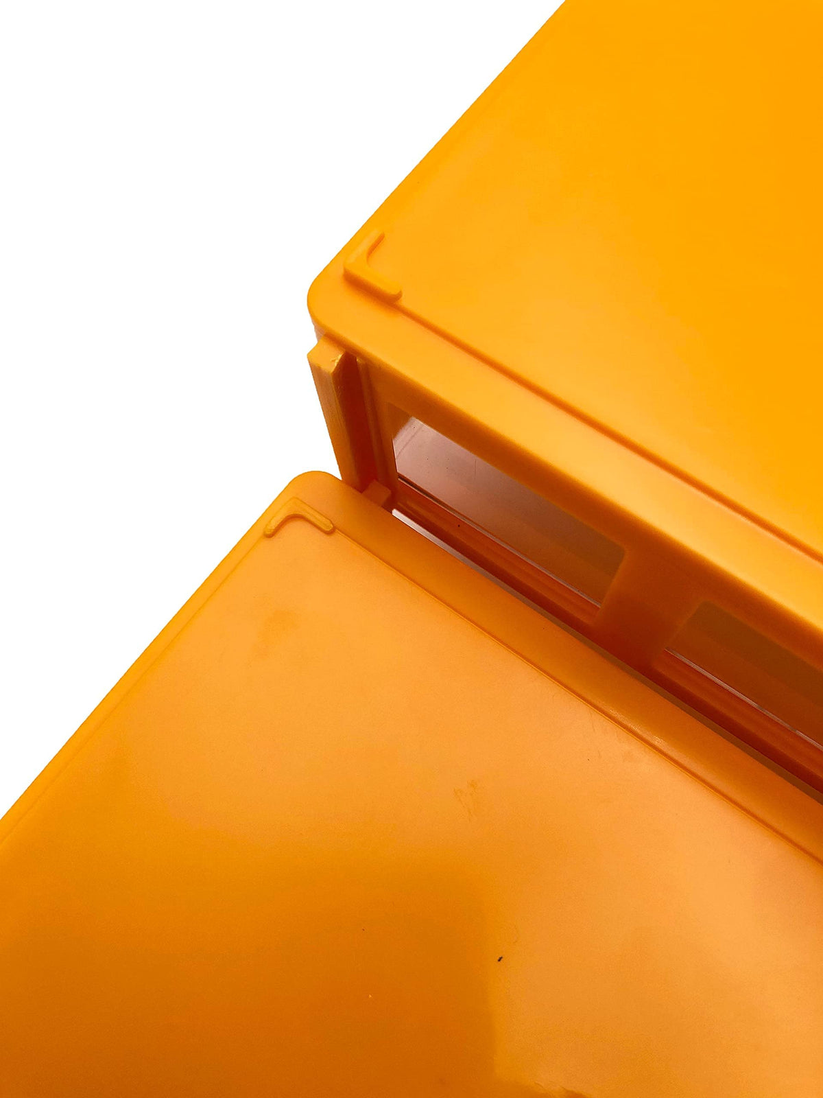 Stackable Storage Drawer Set of 20 - Plastic Drawers with Dividers and Paper Labels, Mini Drawer Organizer (ORANGE)