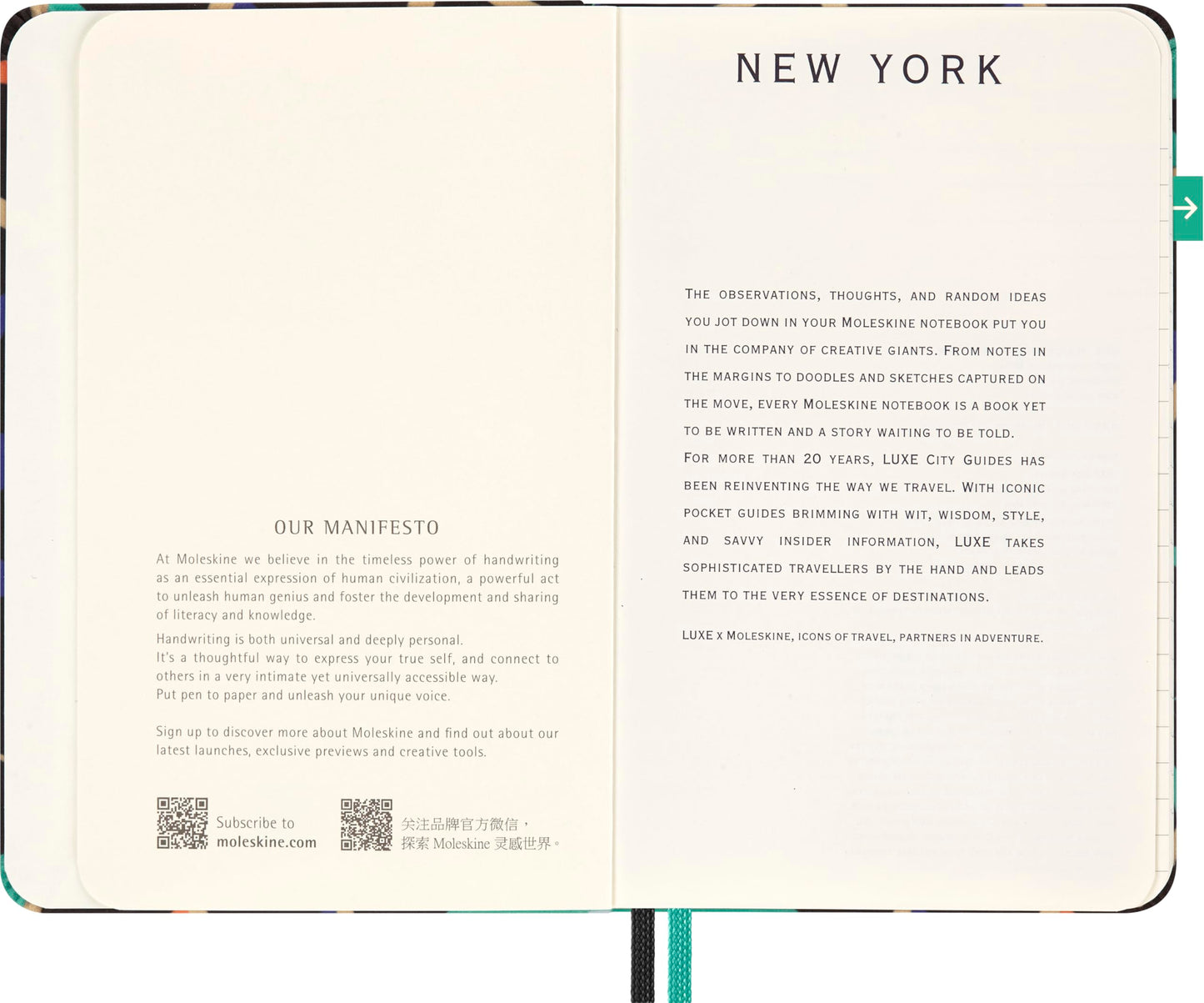 LUXE x Moleskine - New York City Travel Guide Notebook, Pocket (3.5" x 5.5"), 112 pages