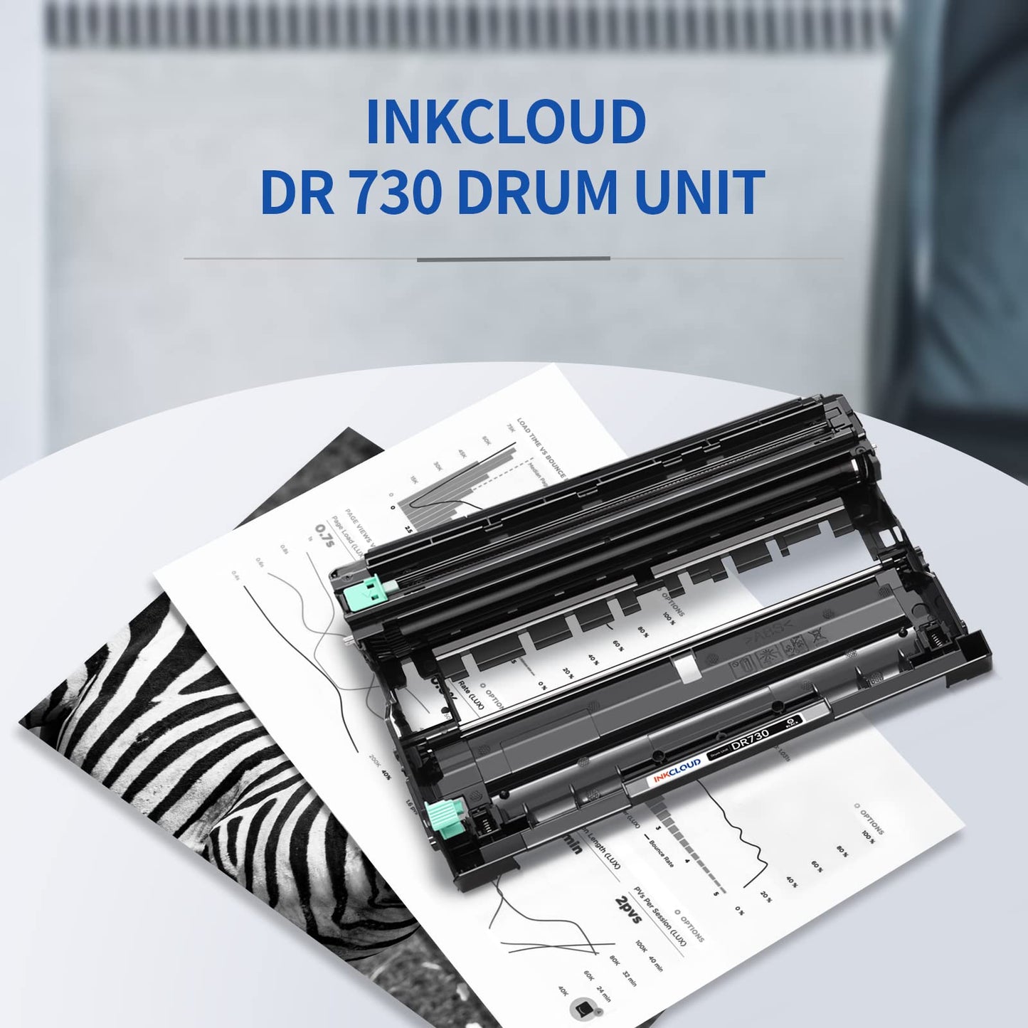 DR730 Drum Unit Compatible Replacement for Brother DR730 DR 730 760 Work with HL-L2350DW HL-L2395DW HL-L2390DW HL-L2370DW HL-L2370DWXL MFC-L2750DW MFC-L2710DW DCP-L2550DW Printer