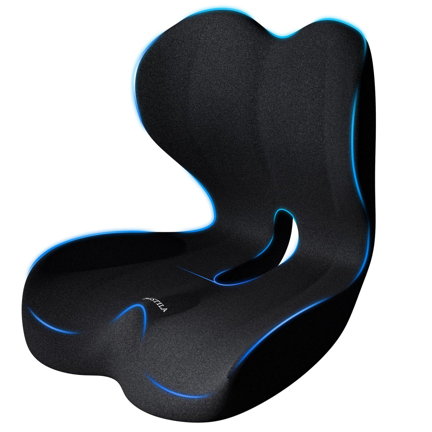 TALSTILA Seat Cushion for Office Chair, Lumbar Support Pillow for Office Chair, Memory Foam Ergonomic Seat Cushion for Long Sitting, Back & Tailbone Pain, for Office Chair, Car & Gaming Seat