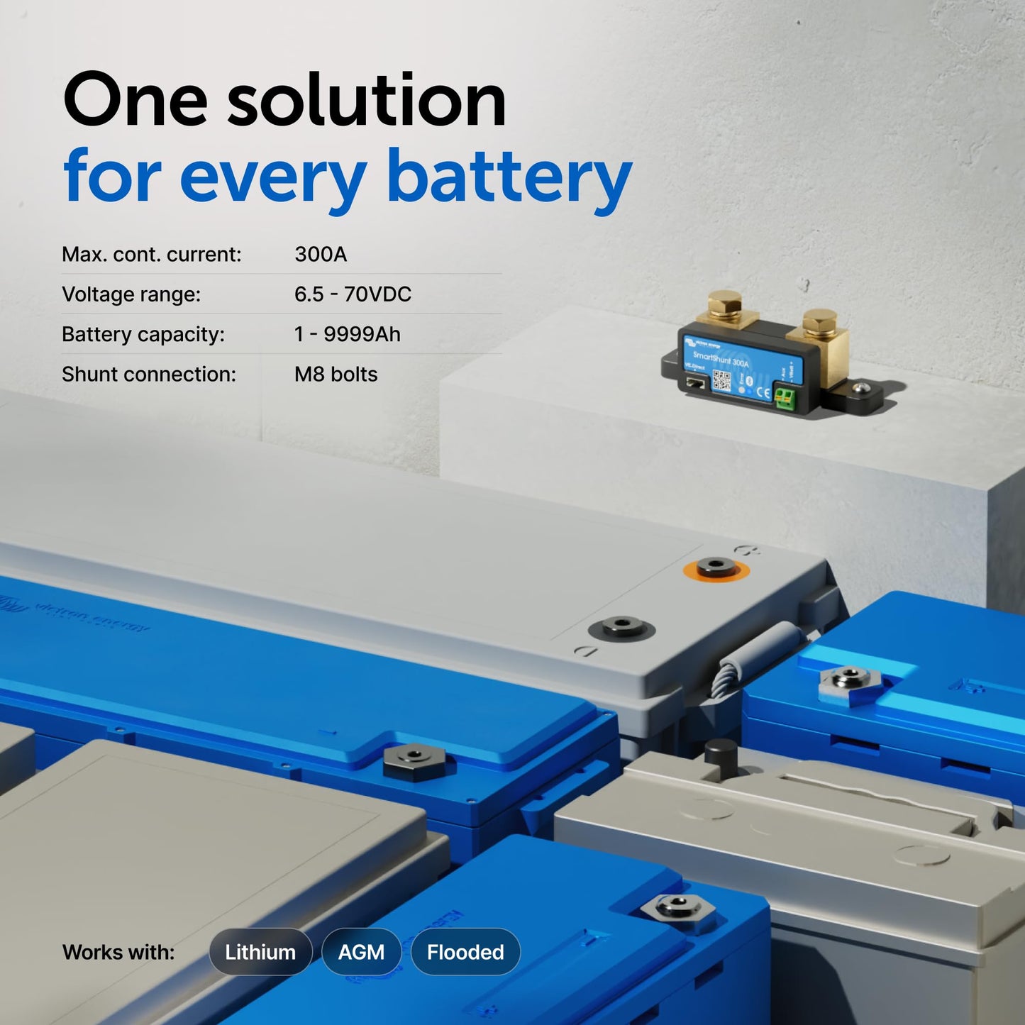 Victron Energy SmartShunt 300A 50mV Battery Monitor (Bluetooth)