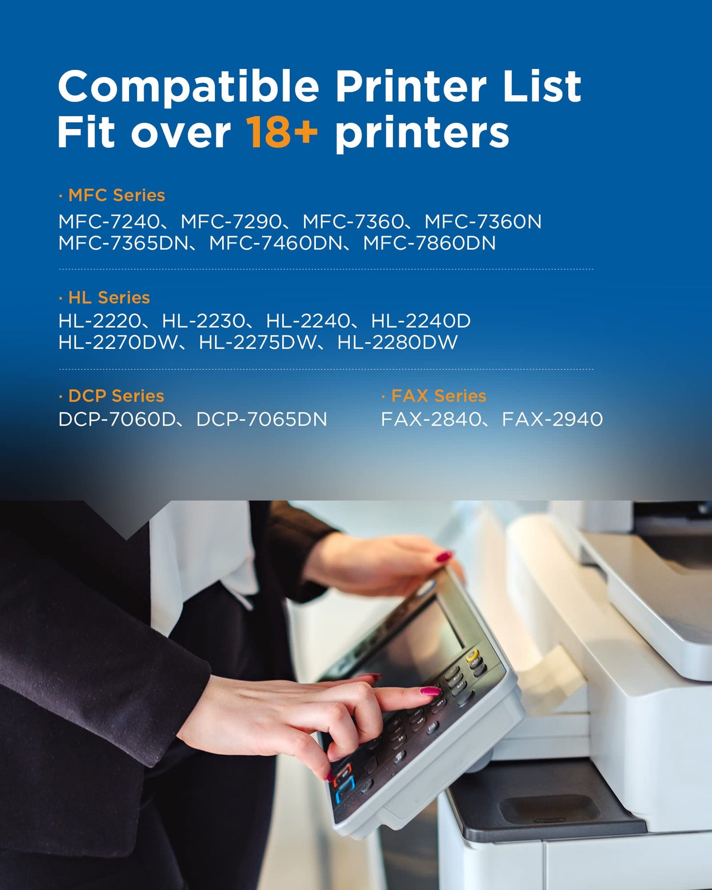 Timink Compatible TN450 4PK Toner Cartridge Replacement for Brother TN-450 TN 450 420 TN420 | High Yield Work with HL-2230 HL-2240 DCP-7065DN HL-2280DW MFC-7360N MFC-7860DW Pinter (Black, 4 Pack)