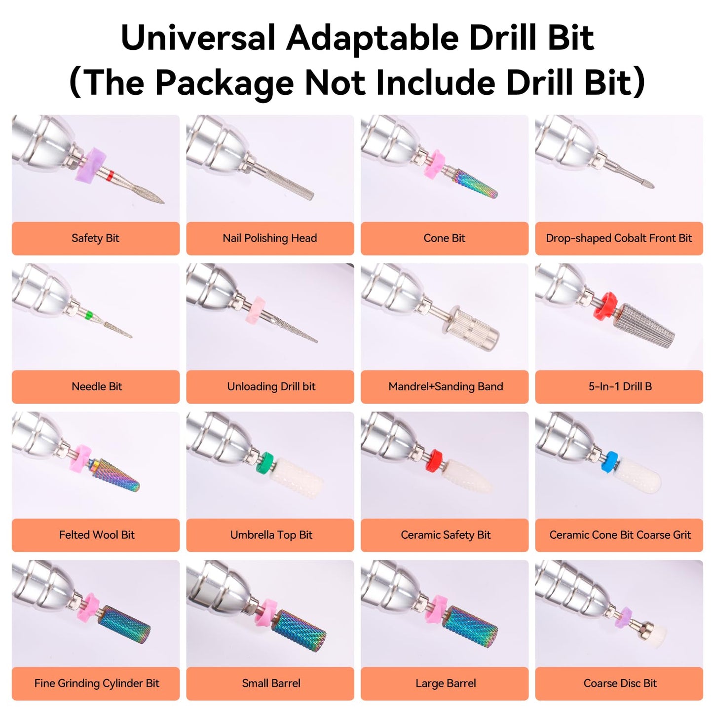 Makartt Nail Drill Handpiece for Up200 Machine:Professional Electric File Remove Gel Polish Poly Nail Gel Black