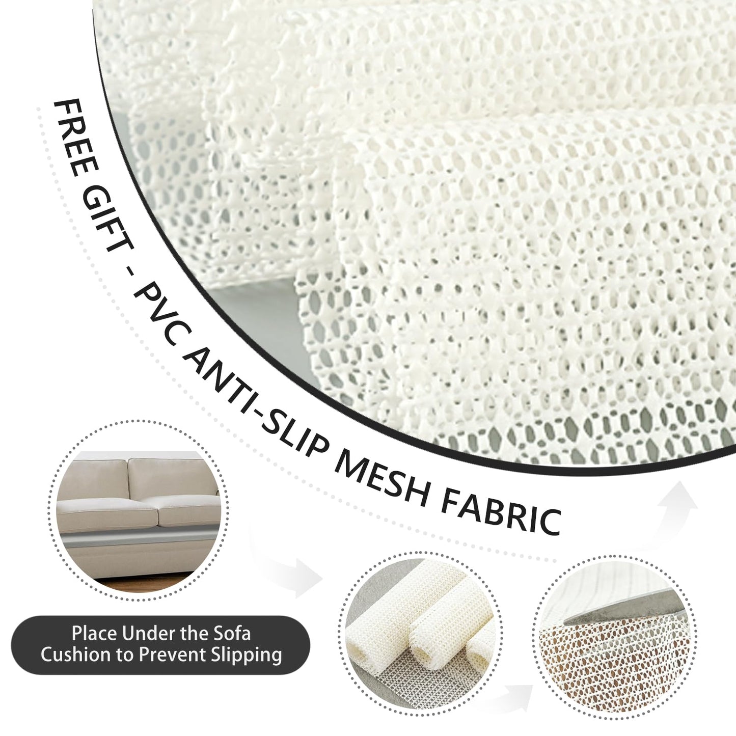 HAVARGO Couch Cushion Support High Density Foam 24X24X2.4 Inches Sofa Couch Supports for Sagging Cushions Light Grey 3Pc