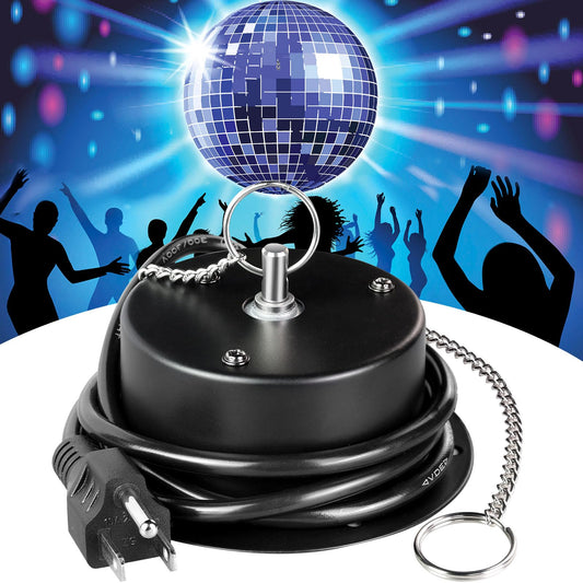 1 RPM Slow Speed Disco Ball Motor Heavy Duty Mirror Ball Electric Motor Rotator Supports 4'' - 12'' Balls for Dj Party Light Home Bands,Christmas Party