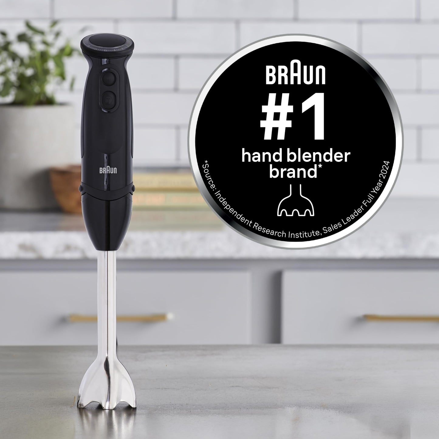 Braun MQ5000 Vario Hand Blender Stick – 21-Speed Immersion Blender Handheld with Turbo Boost, Stainless Steel Blades, SplashControl, EasyClick System, 400W, Mixer for Soups & Smoothies