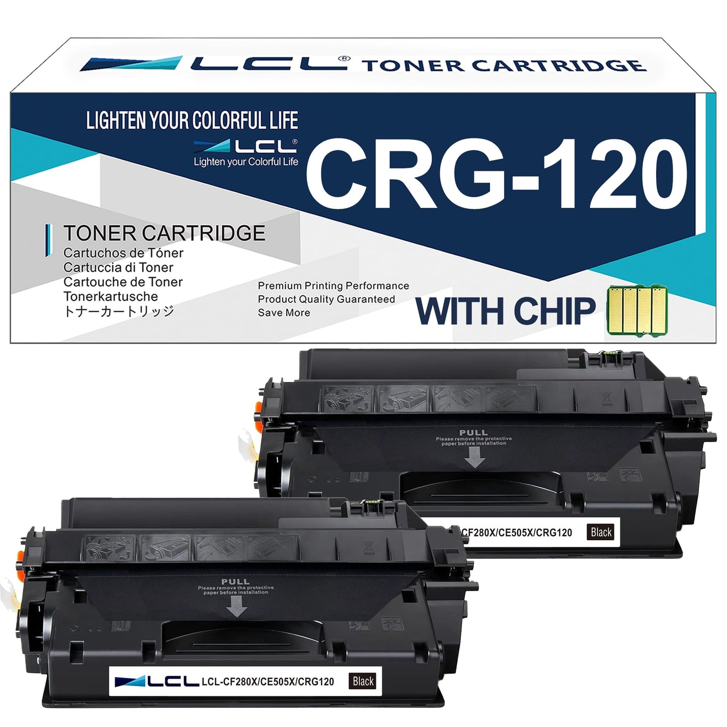 LCL Compatible Toner Cartridge for Canon 120 CRG120 CRG-120 2617B001 2617B001AA (2-Pack Black) for Canon ImageCLASS D1120 D1150 D1170 D1180 D1320 D1350 D1370 D1520 D1550 D1100 MF417dw MF6680DN