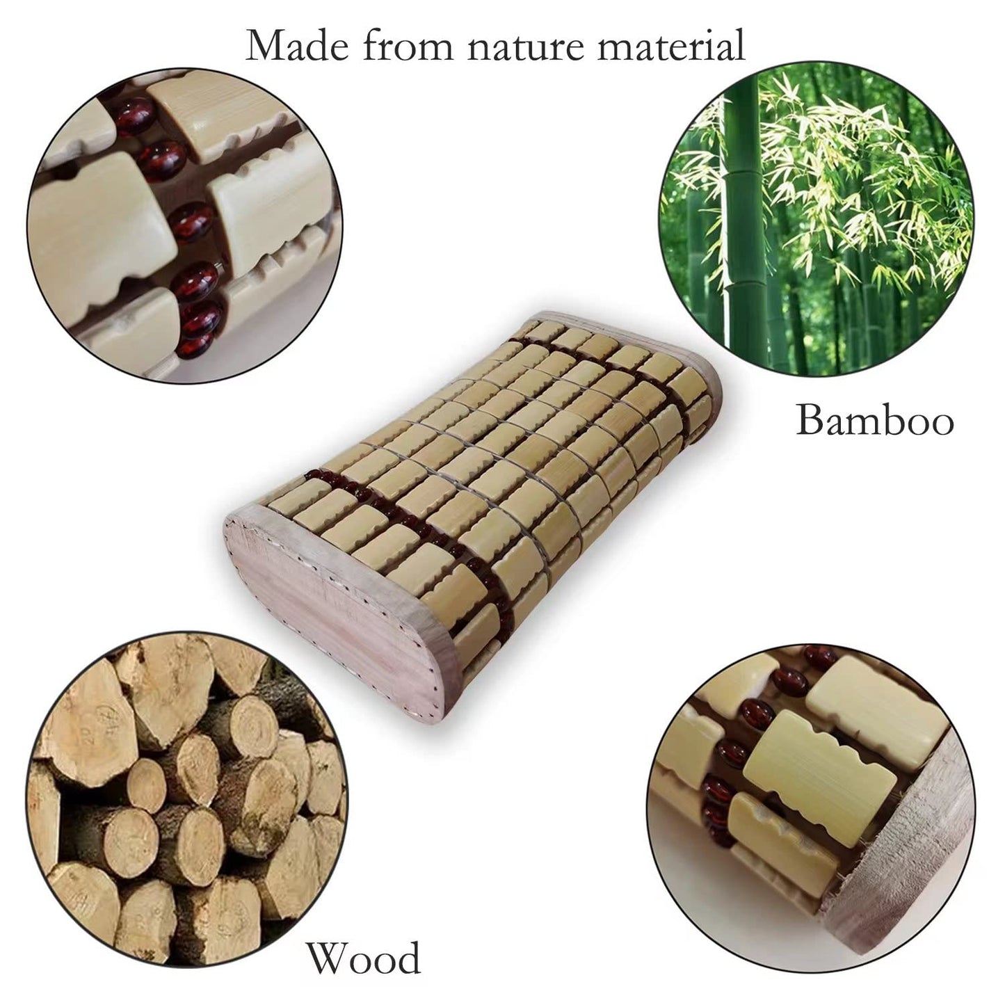 Grehge oo Sauna Headrest Pillow, 100% Natural Handmade Wood Sauna Pillow Sauna Neck Re