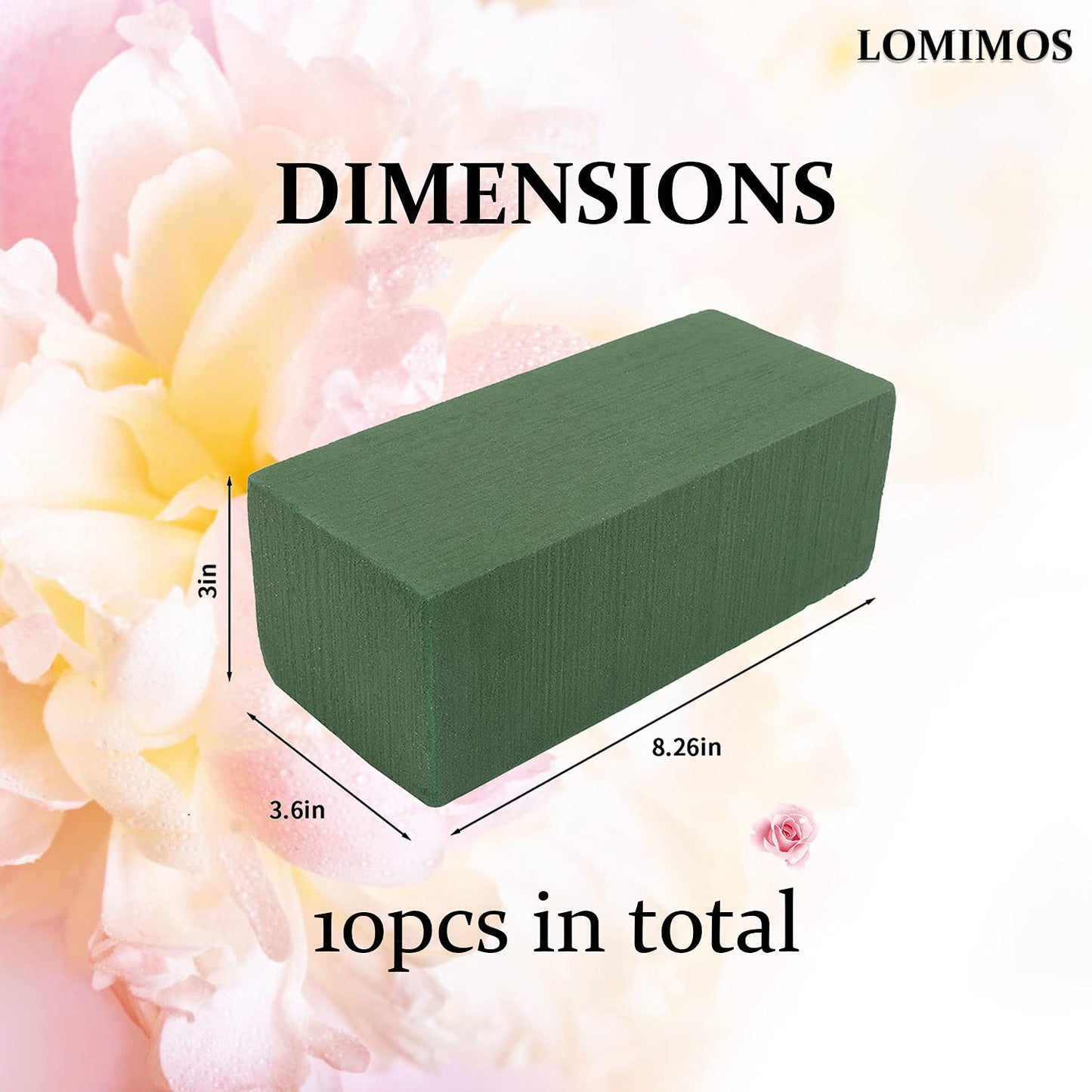 LOMIMOS 10PCS Floral Foam Bricks,Florist Blocks Supplies for Flower Arrangement DIY Craft