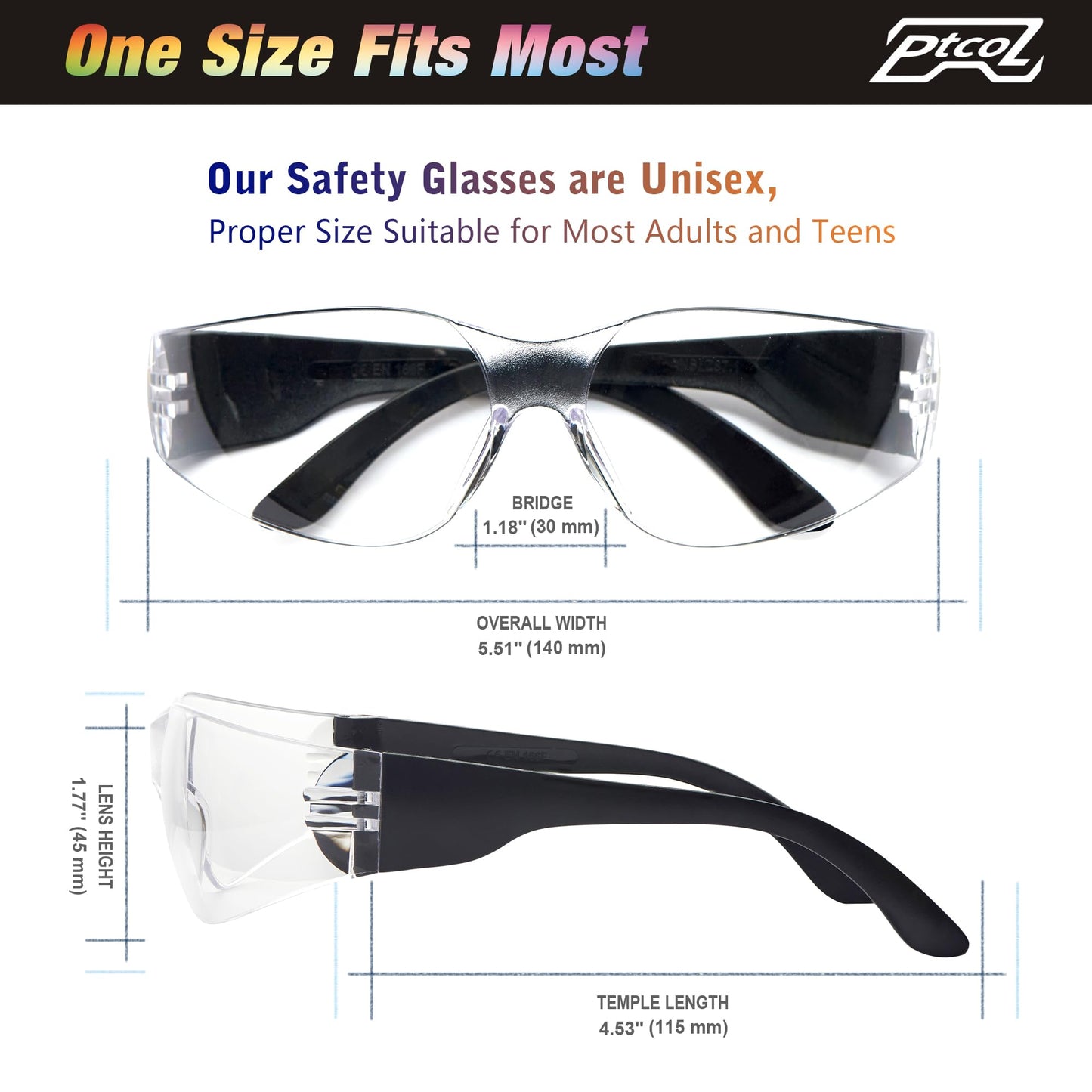 28 Pack Safety Glasses BLACK Frame (Bulk Pack of 24+4) Unisex Clear Anti-Scratch Protective Goggles Impact Resistant Lens Eyewear with ANSI Z87.1 Certified for Construction, Shooting and Laboratory