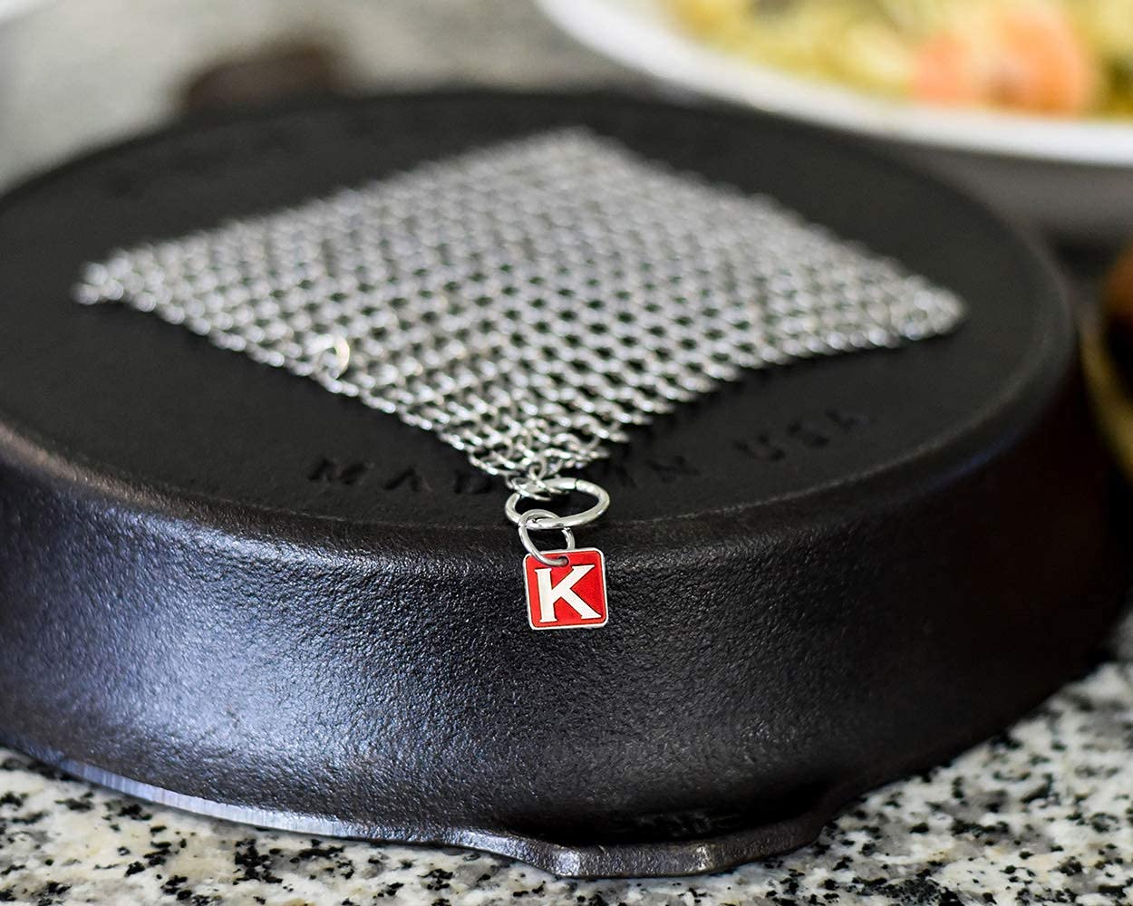 Knapp Made CM Scrubber 6" Small Ring Cast Iron Scrubber - Cast Iron Cleaner for Hard Anodized Cookware, Pre-Seasoned Pans, Dutch Ovens, Iron Pans, Grills and Skillet. Chain Mail Scrubber Cast Iron