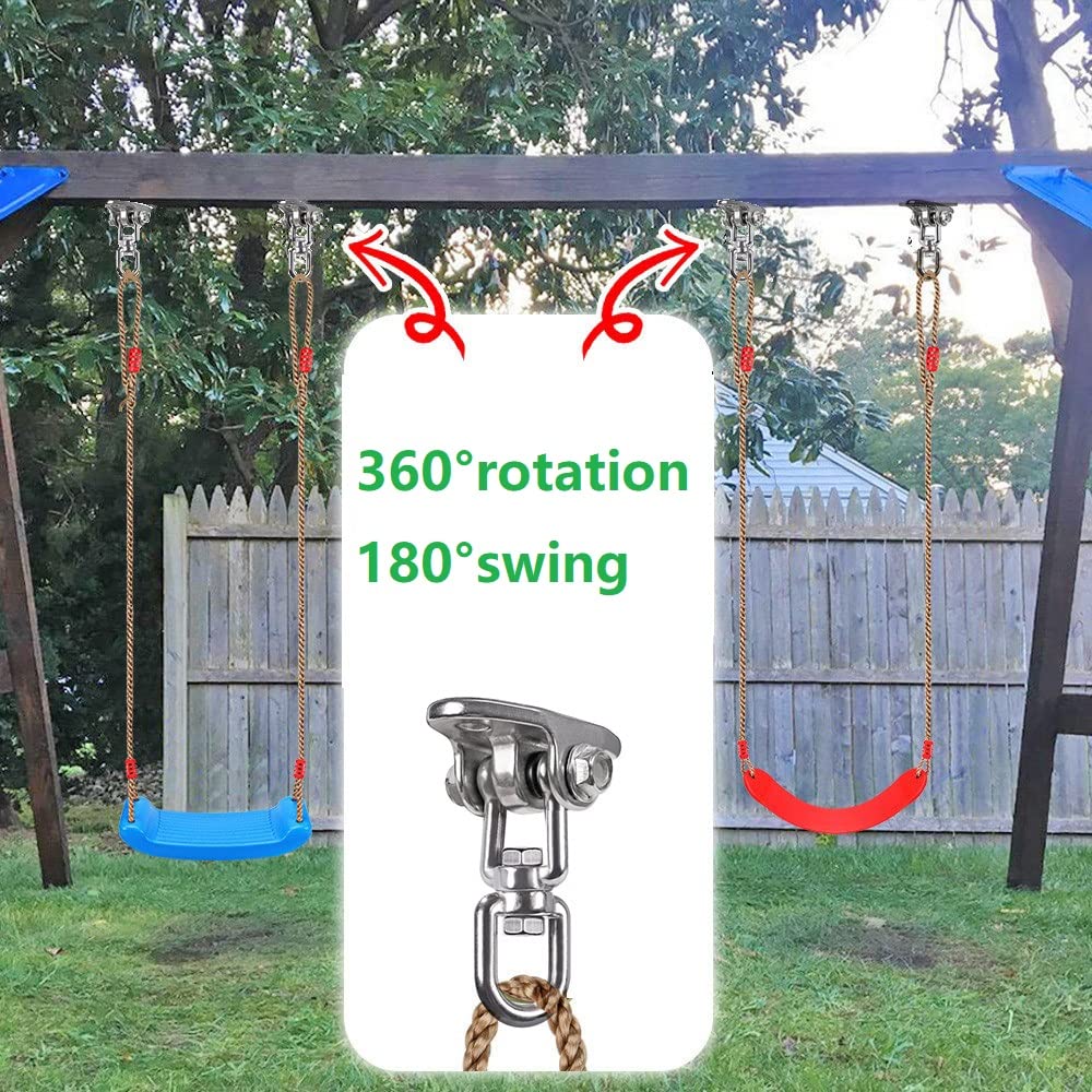 9M Stainless Steel 304 Heavy Duty Hanging Playground Swing sandbag Yoga Hammock Cradle 180°+360° Swing 1500LB Capacity