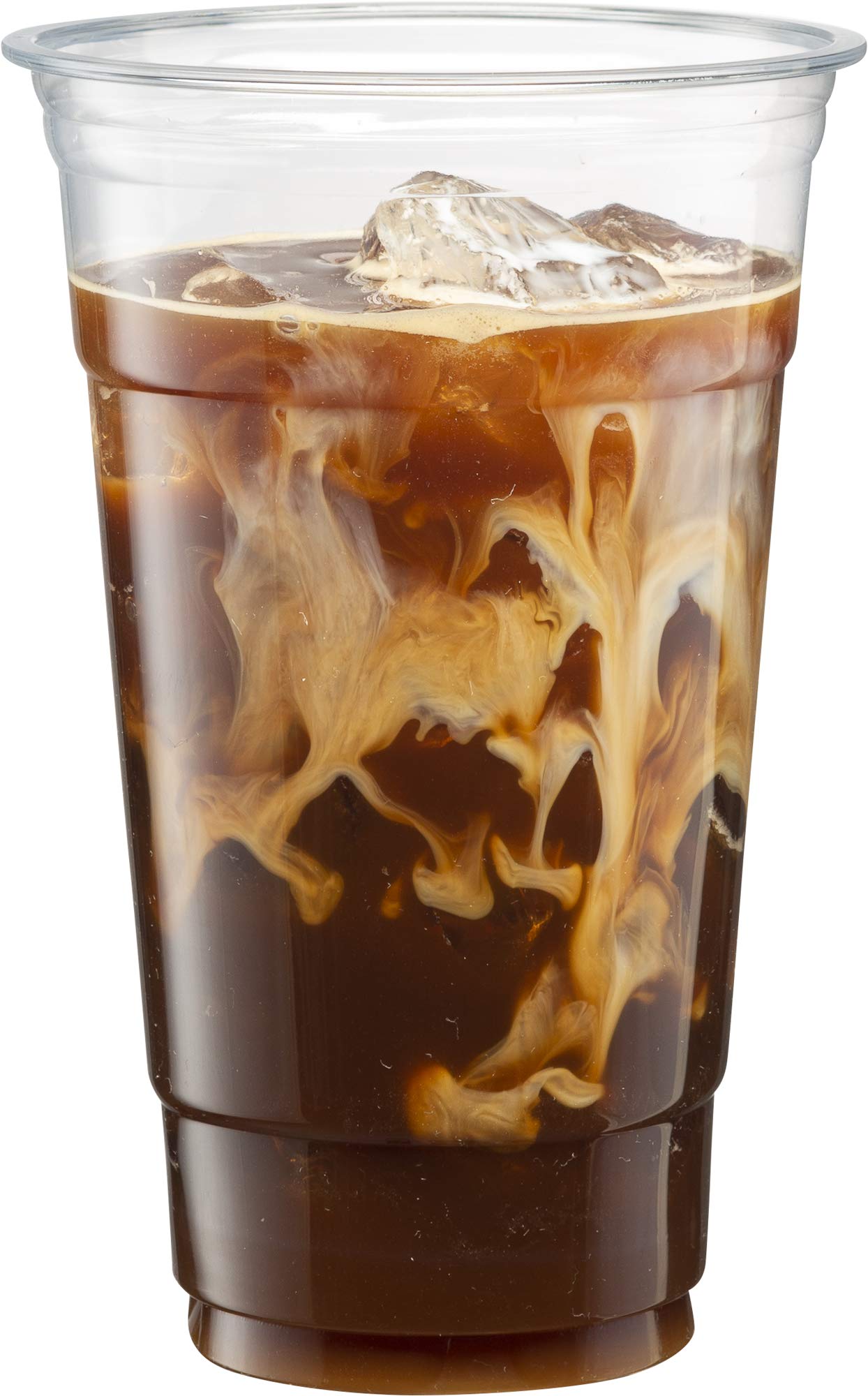 [50 Sets - 24 Oz] Crystal Clear PET Plastic Cups With Dome lids for Iced Coffee, Cold Drinks, Milkshake, Slush Cup, Smoothy's, Slurpee, Party's, Plastic Disposable Cups