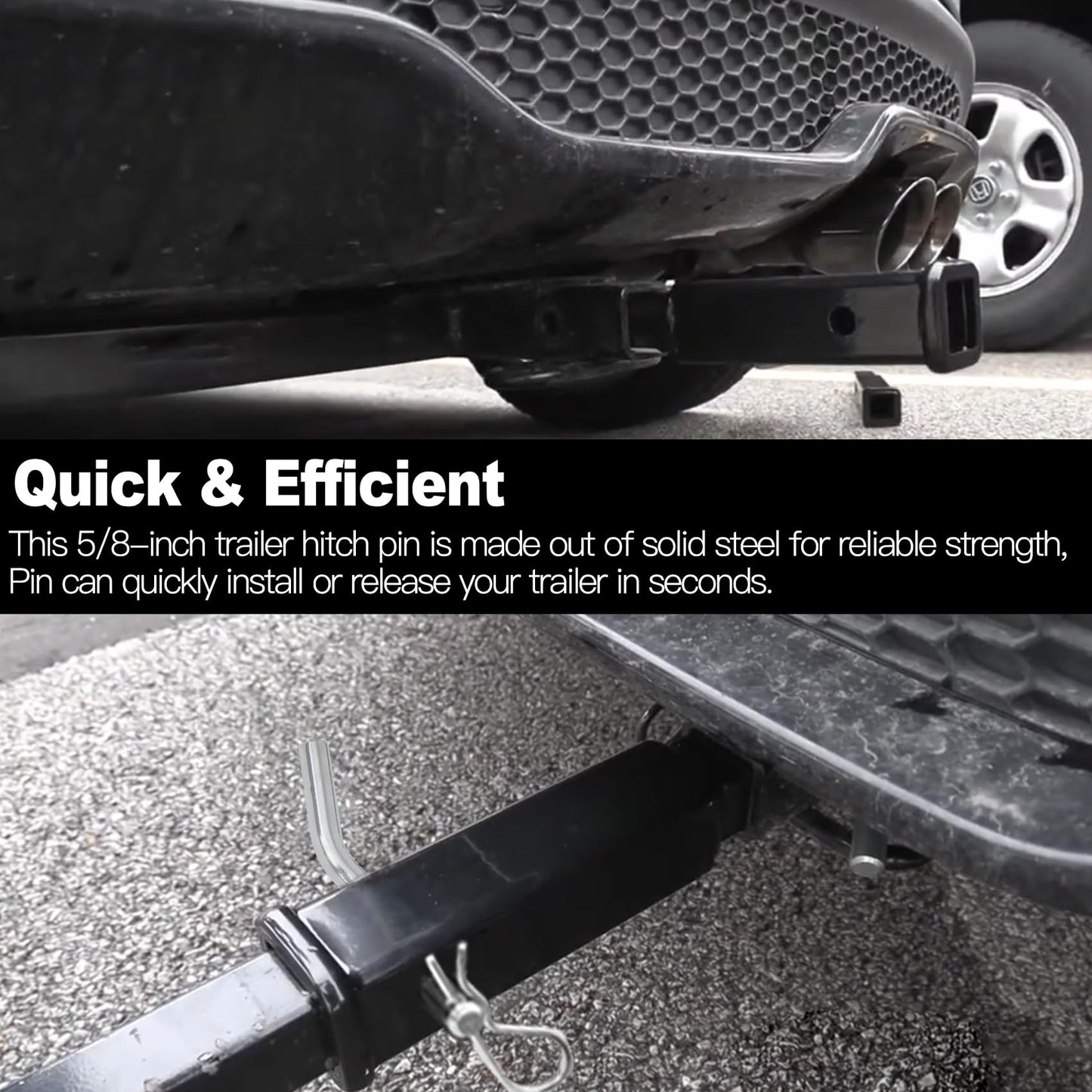 IMALEN 8" Trailer Hitch Extender Fits 2 Inch Receiver, Trailer Hitch Extension 5000 lbs Towing Capacity Heavy Duty
