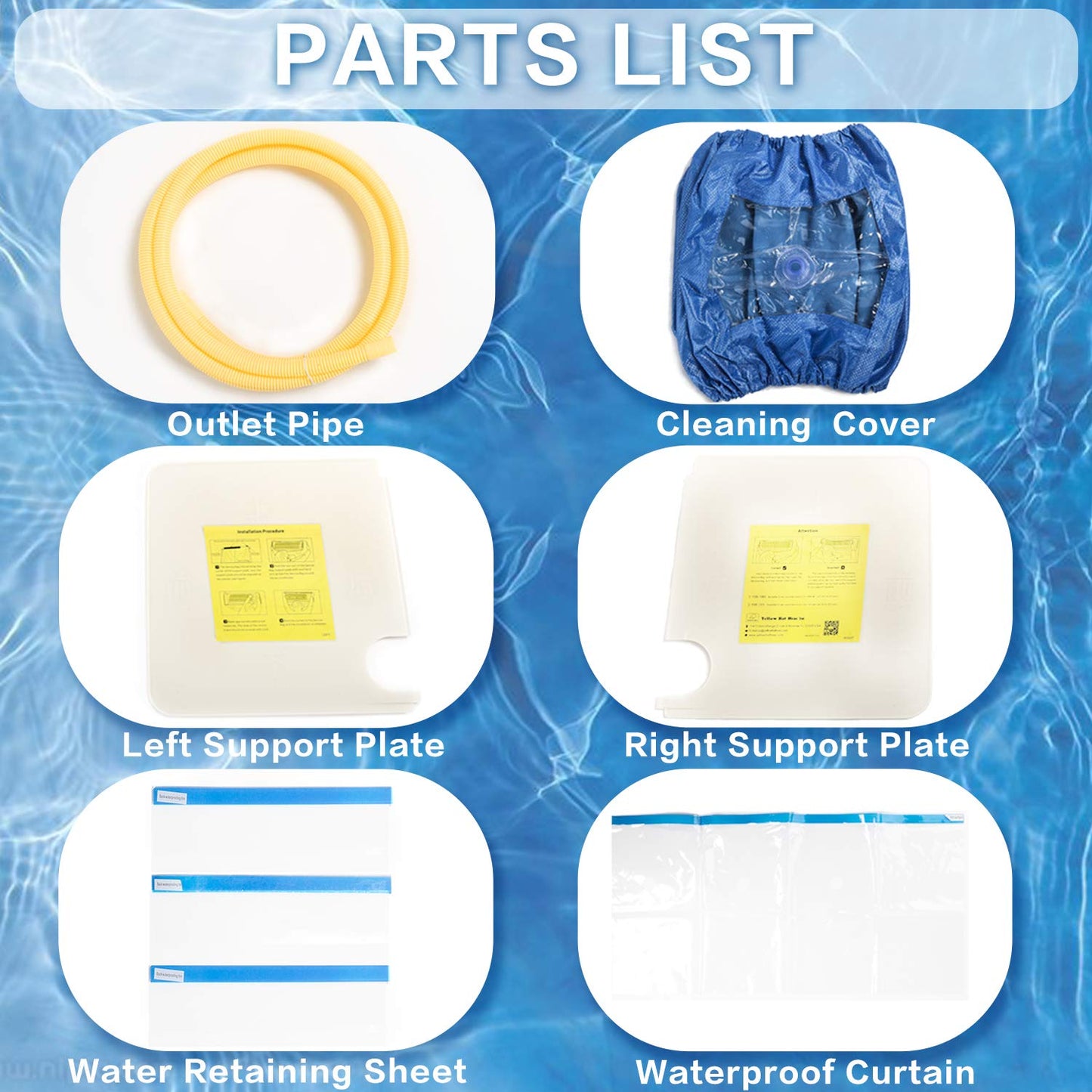 Split Air Conditioning Service Bag with Water Pipe, Wall Mounted Air Conditioning Cleaning Kit (Small)